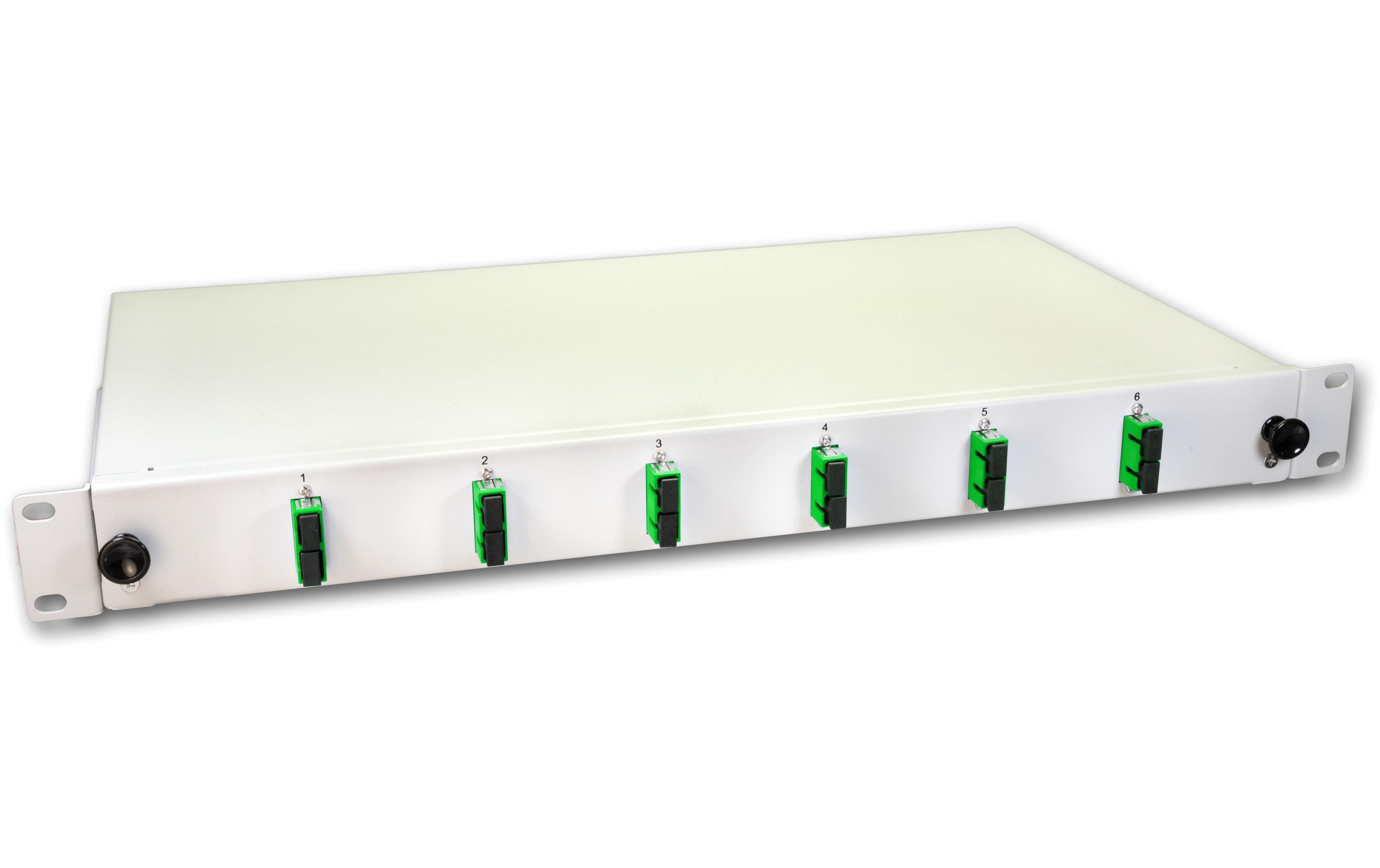 Lightwin Spleissbox 12 Fasern, 6x DSC/APC SM, 9/125µm OS2 Pigtail