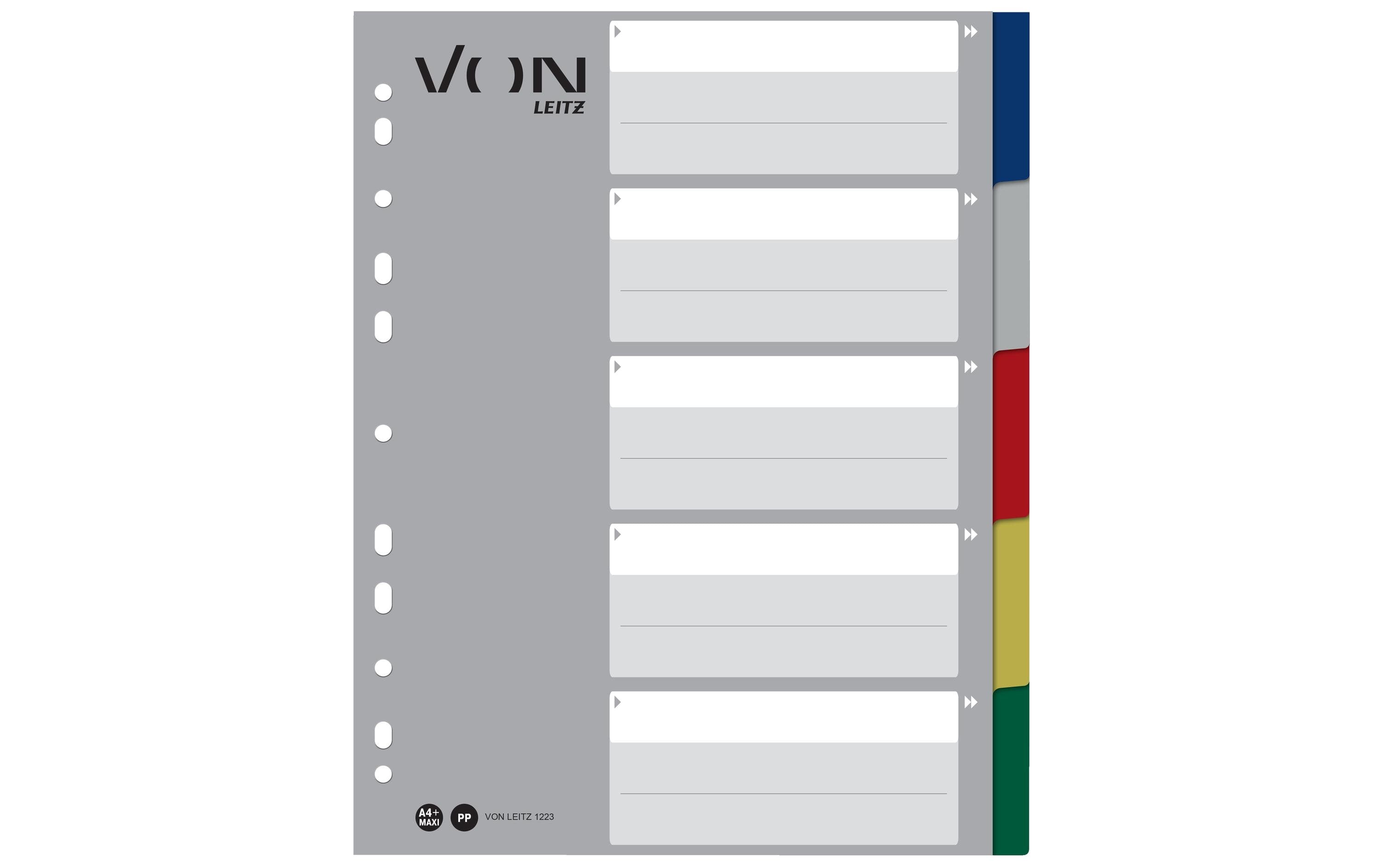 VON Register Blanko, A4, 1-5