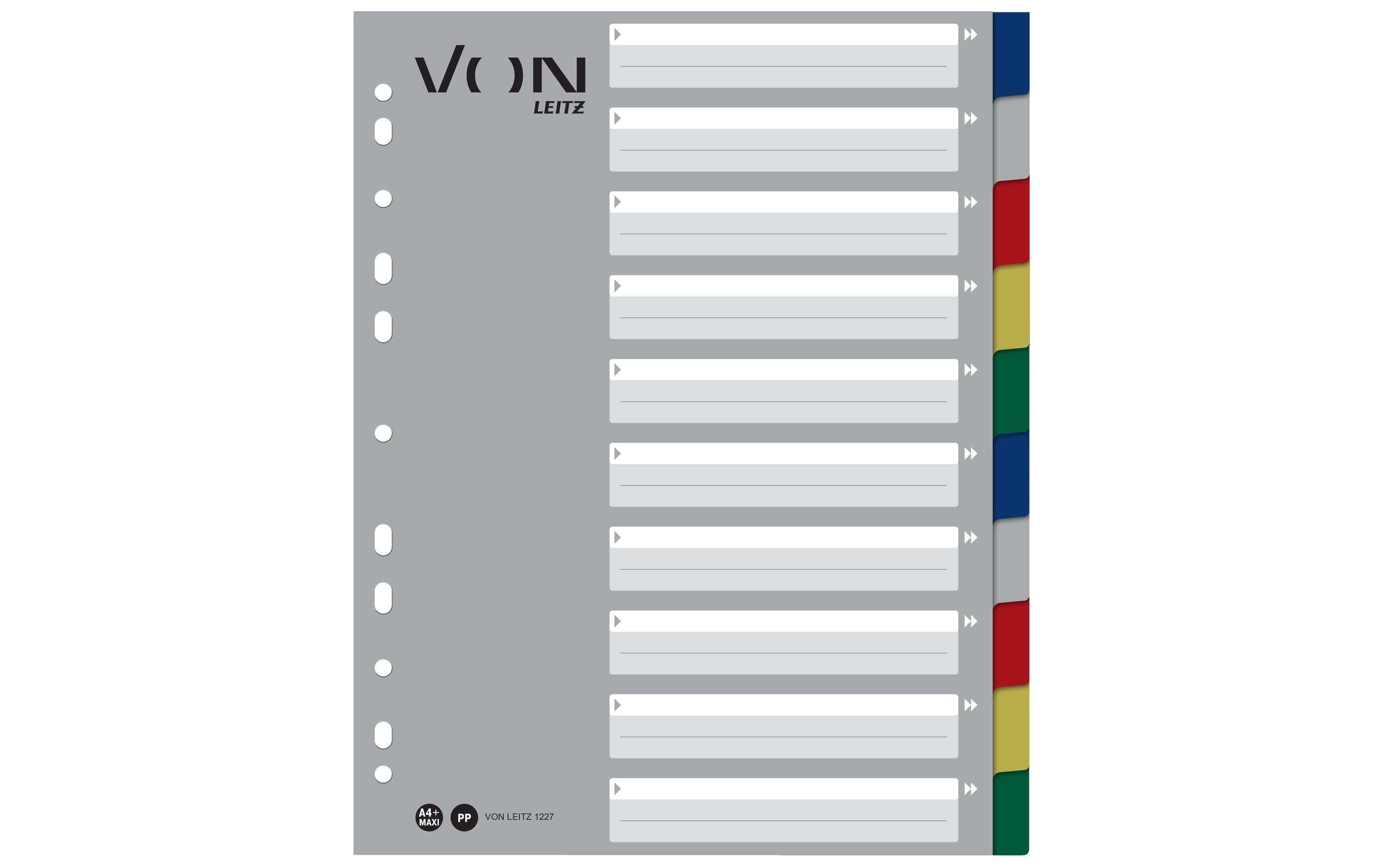 VON Register Blanko, A4, 1-10