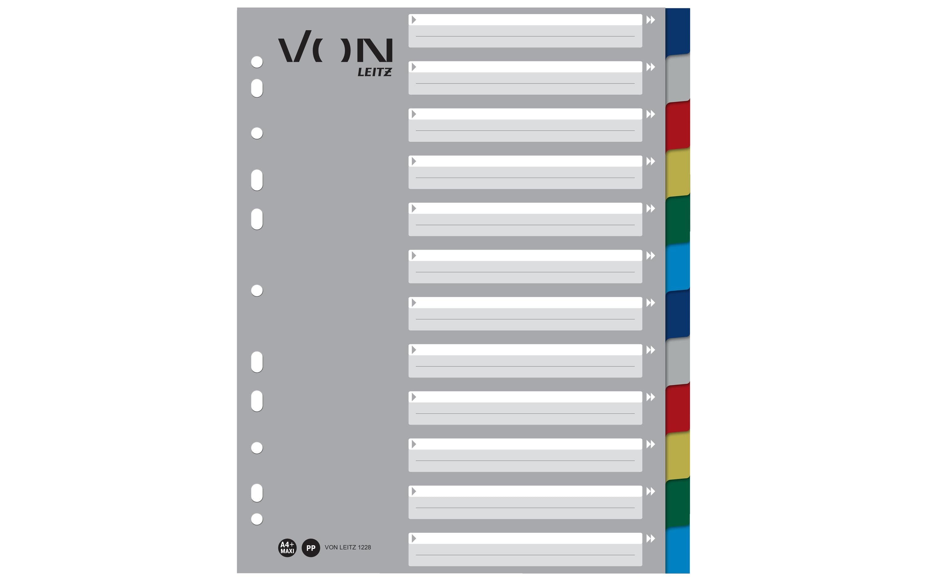 VON Register Blanko, A4, 1-12