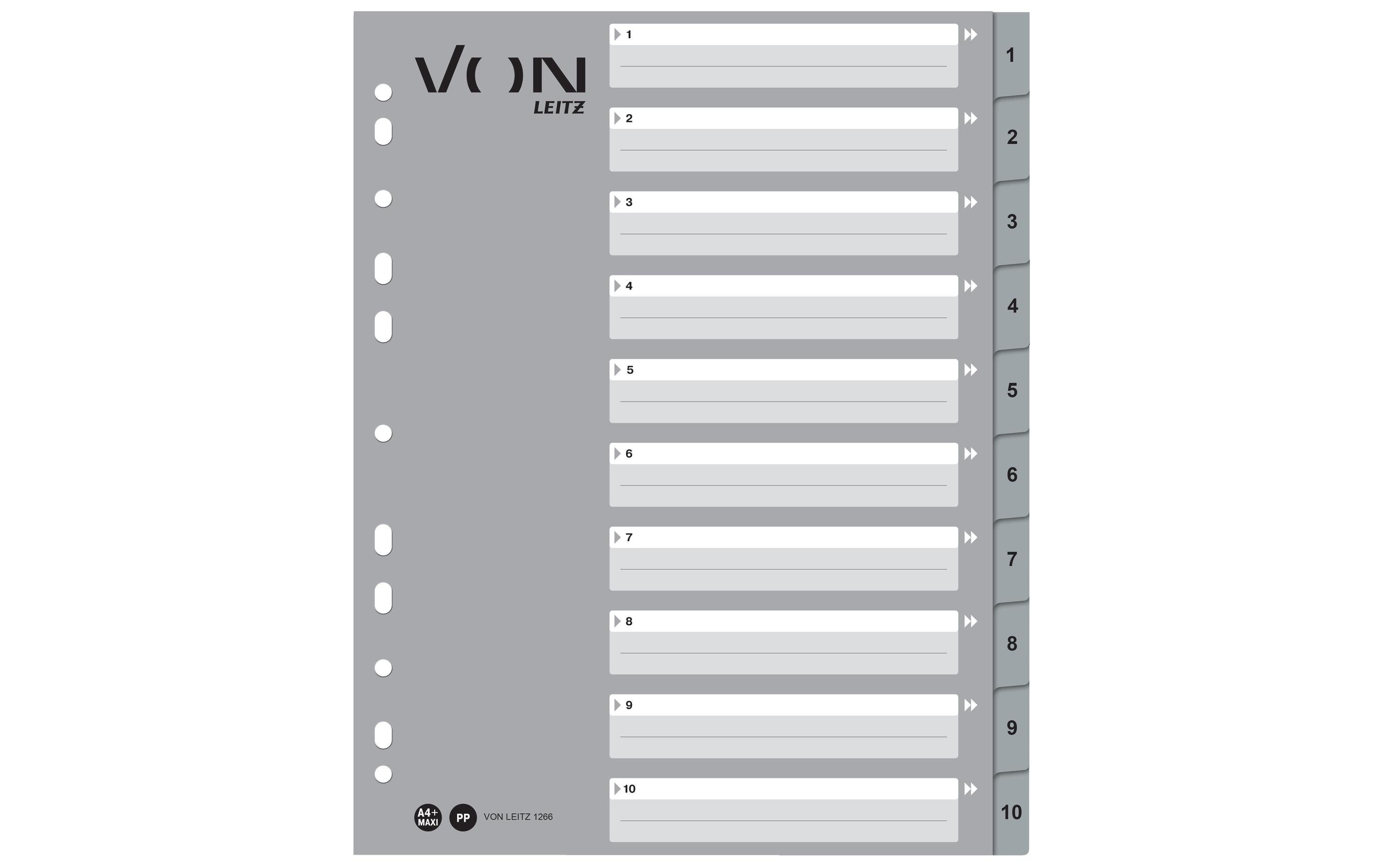 VON Register A4, 1-10