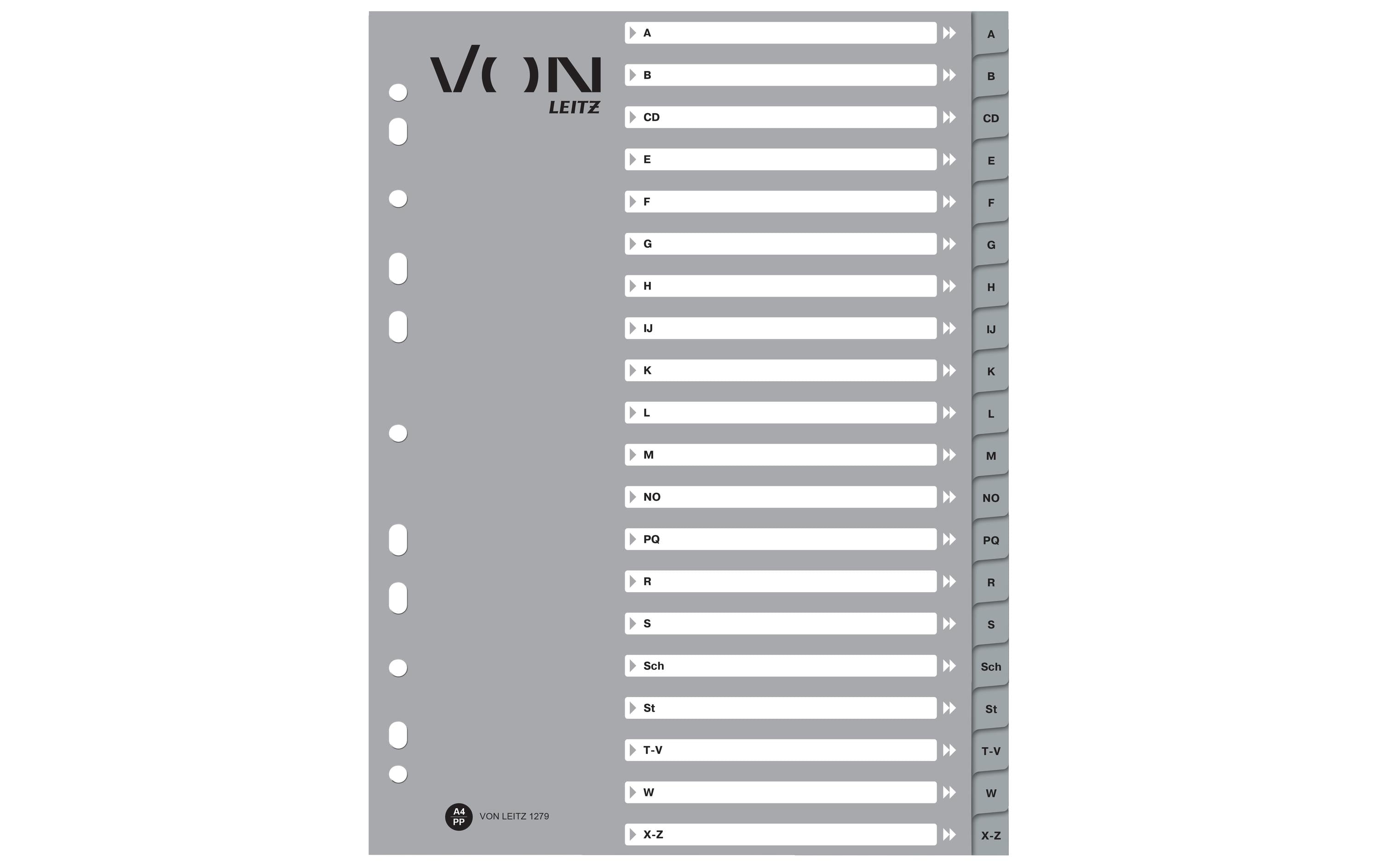 VON Register A4, A-Z