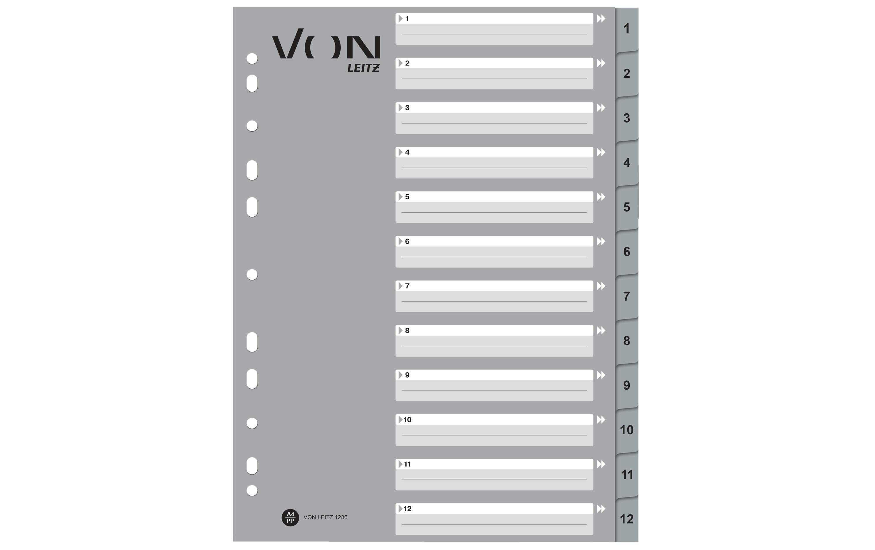 VON Register A4, 1-12