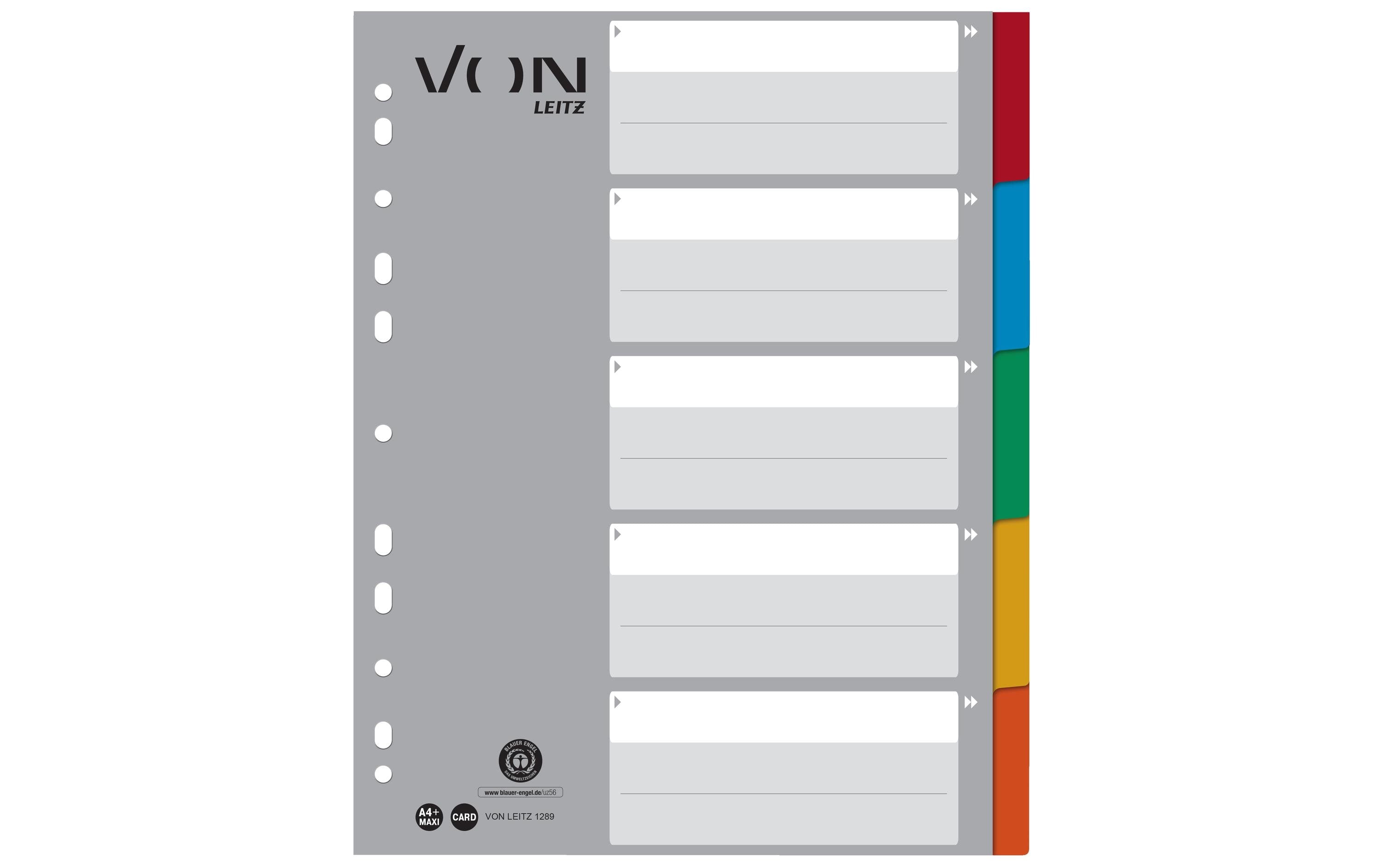 VON Register 5 Taben, A4, 1-5