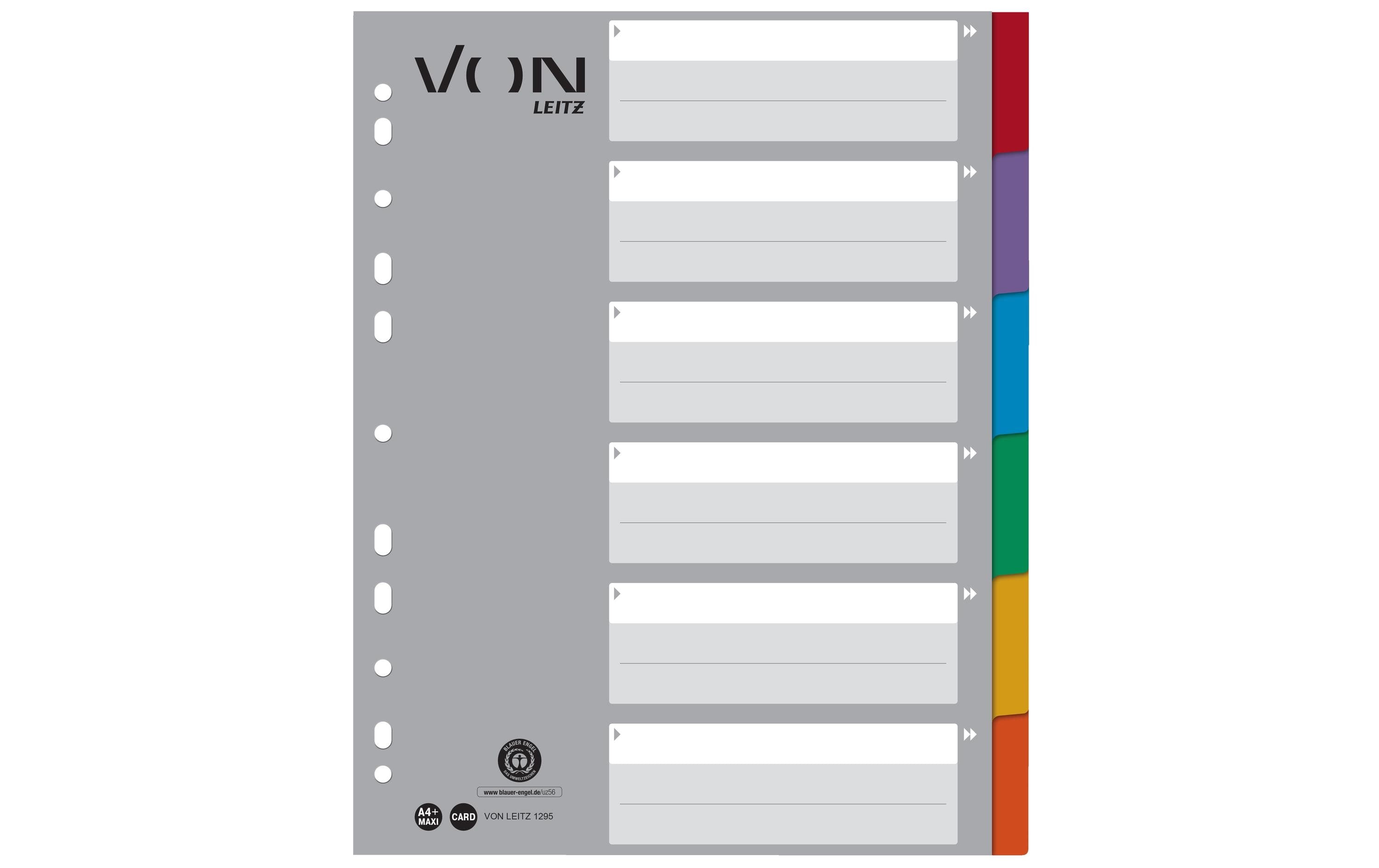 VON Register 6 Taben, A4, 1-6