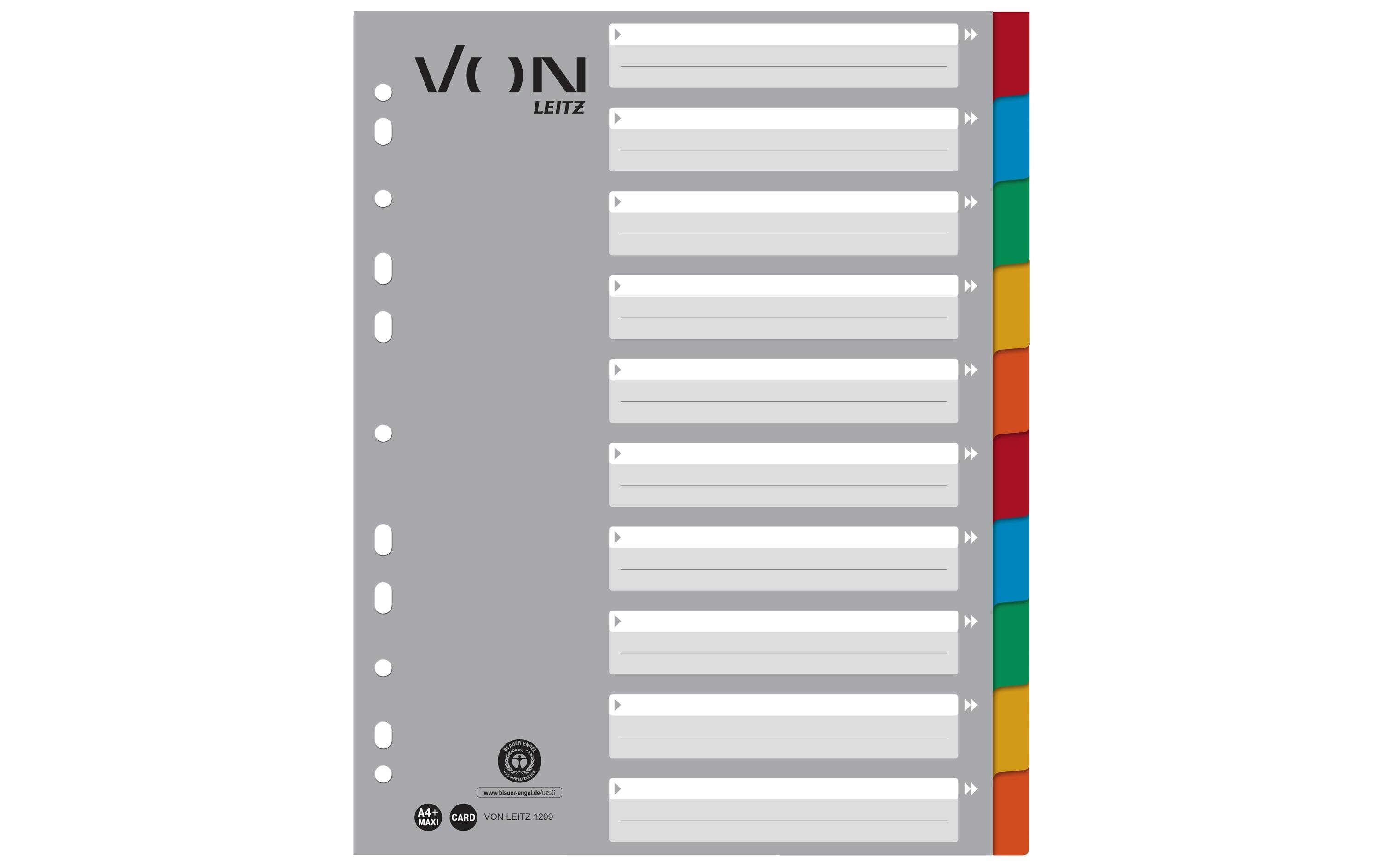 VON Register 10 Taben, A4, 1-10
