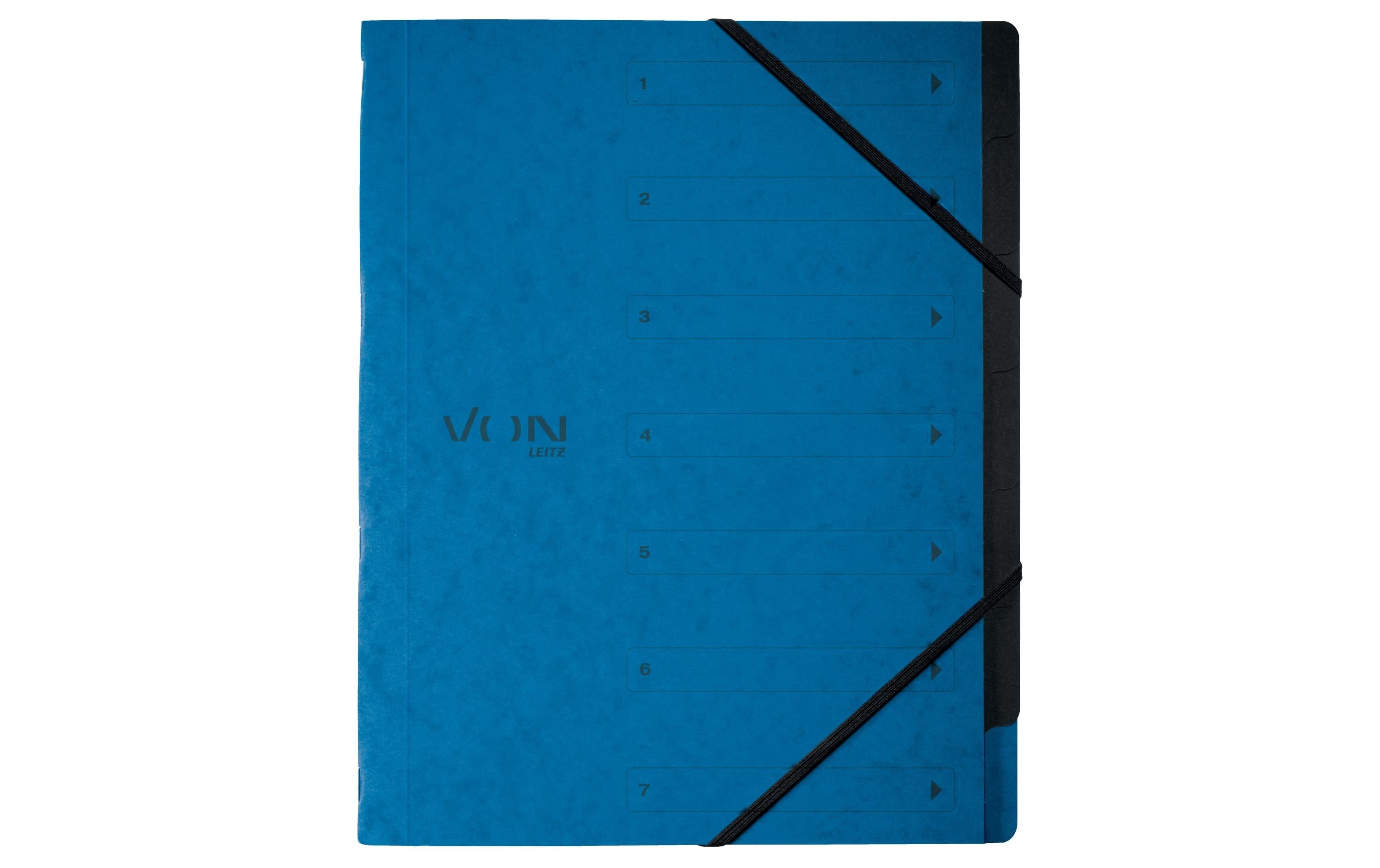 VON Ordnungsmappe Ordnungsmappe 6 Fächer mit 6 Fächern, Blau