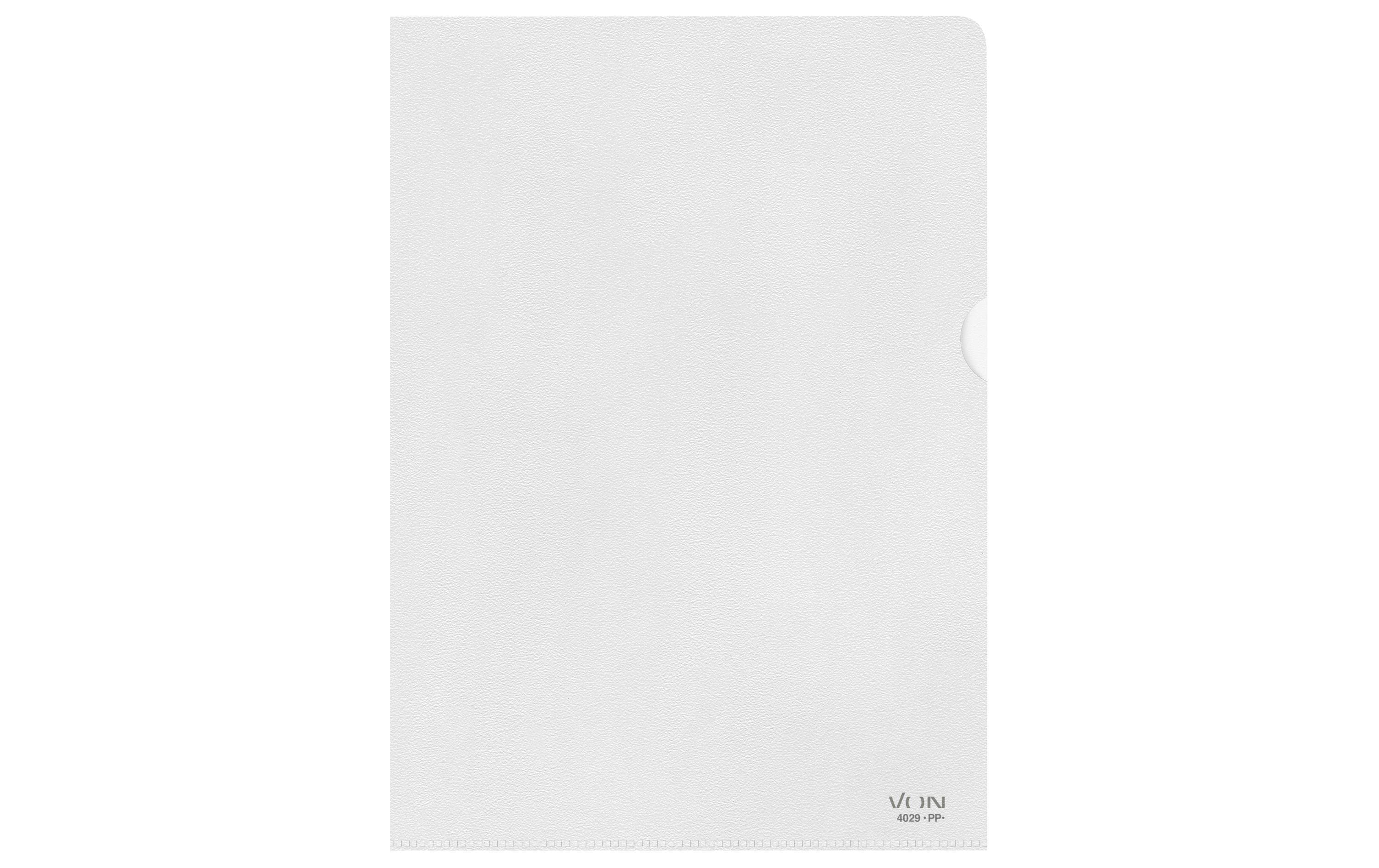 VON Sichthülle Sichthülle A4, genarbt, 100 Stück, Transparent