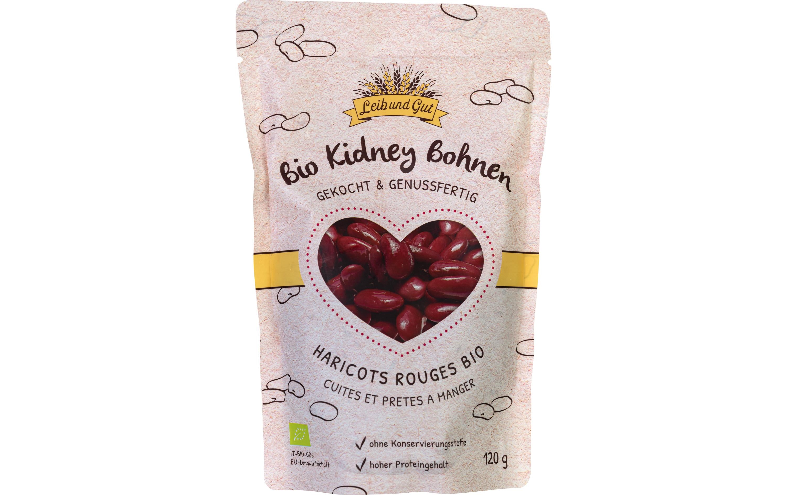 Leib und Gut Bio Kidney Bohnen gekocht 120 g