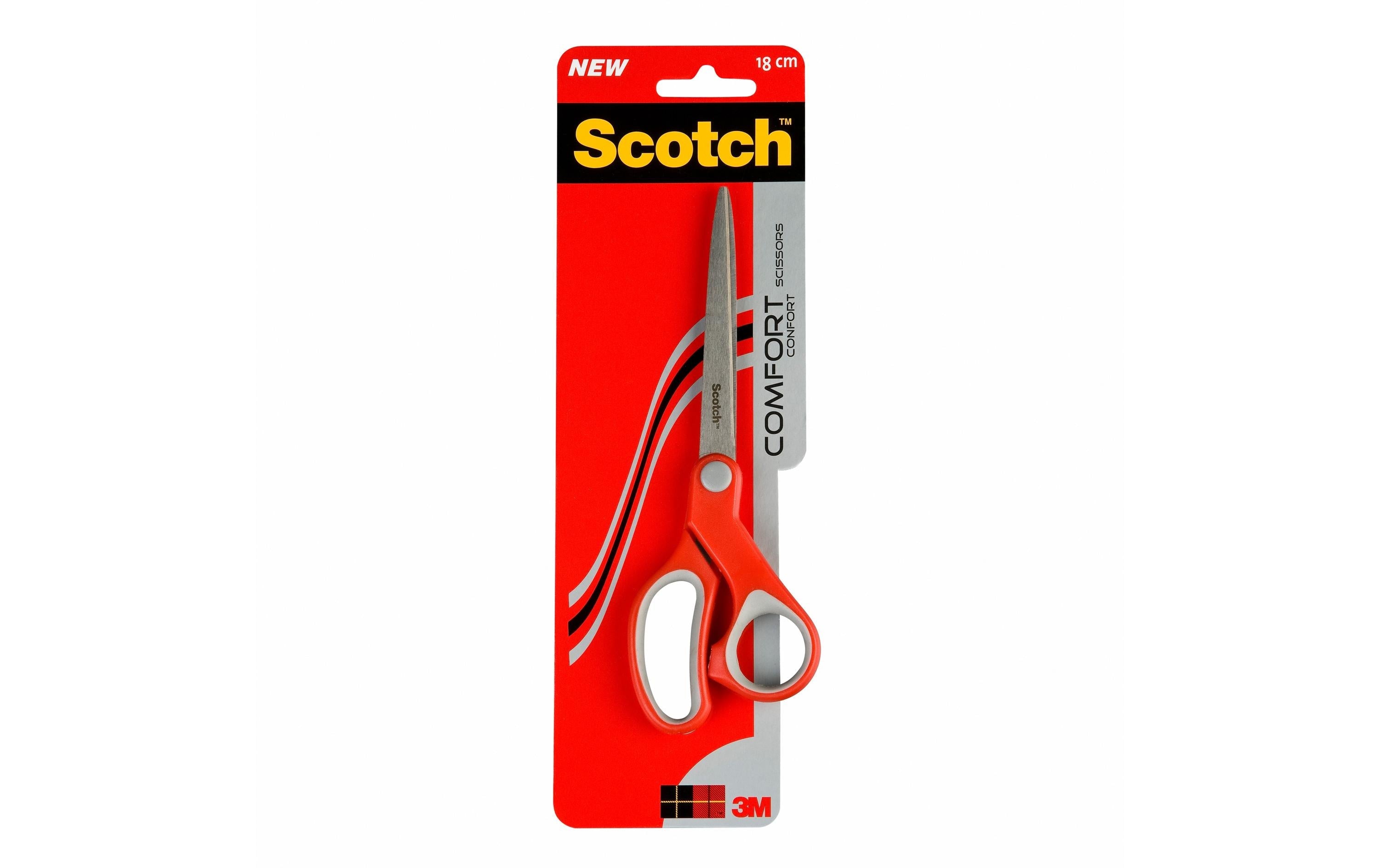 Scotch Schere 3M Scotch Komfort 18 cm rot