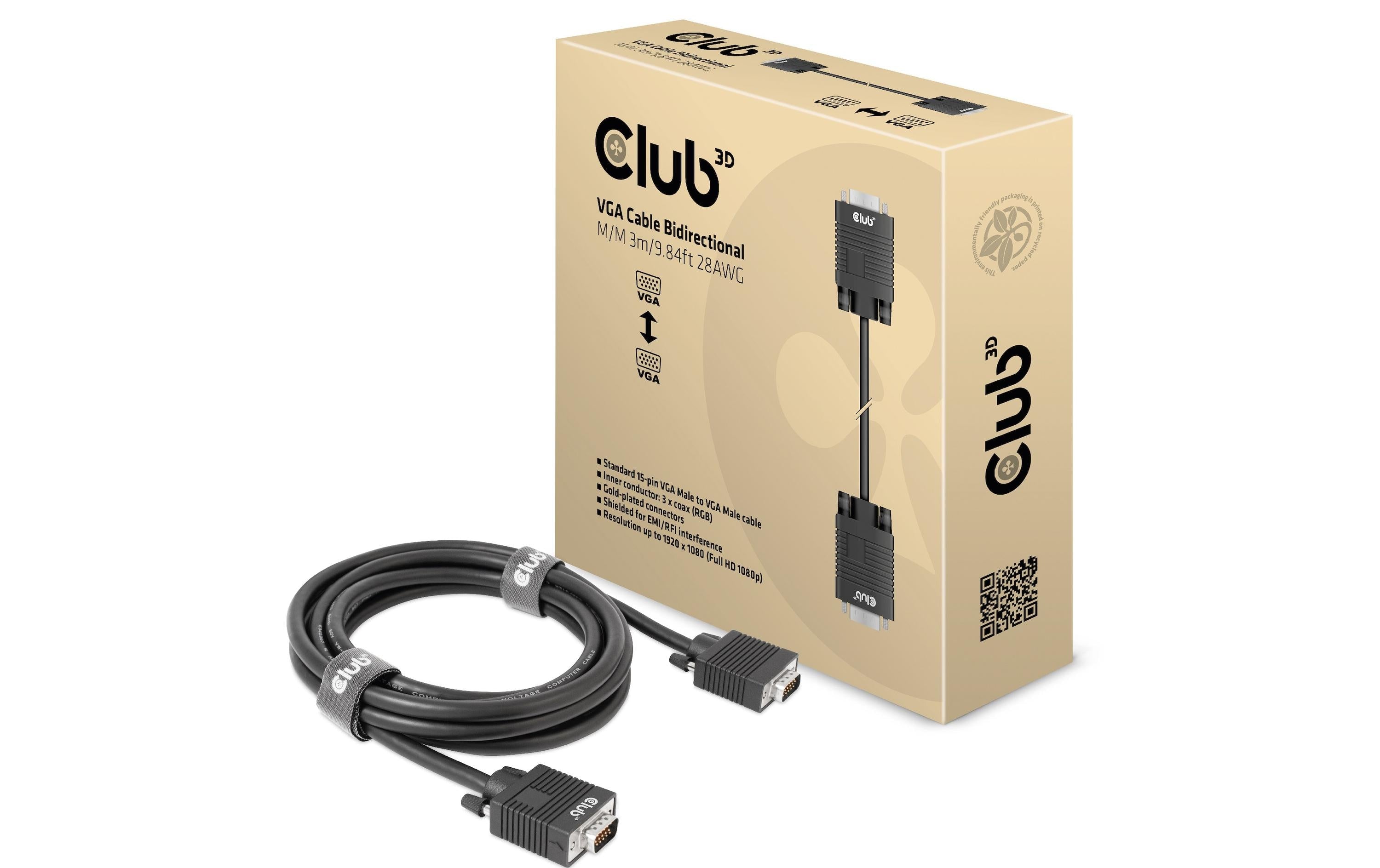 Club 3D Kabel CAC-1703 VGA - VGA, 3 m