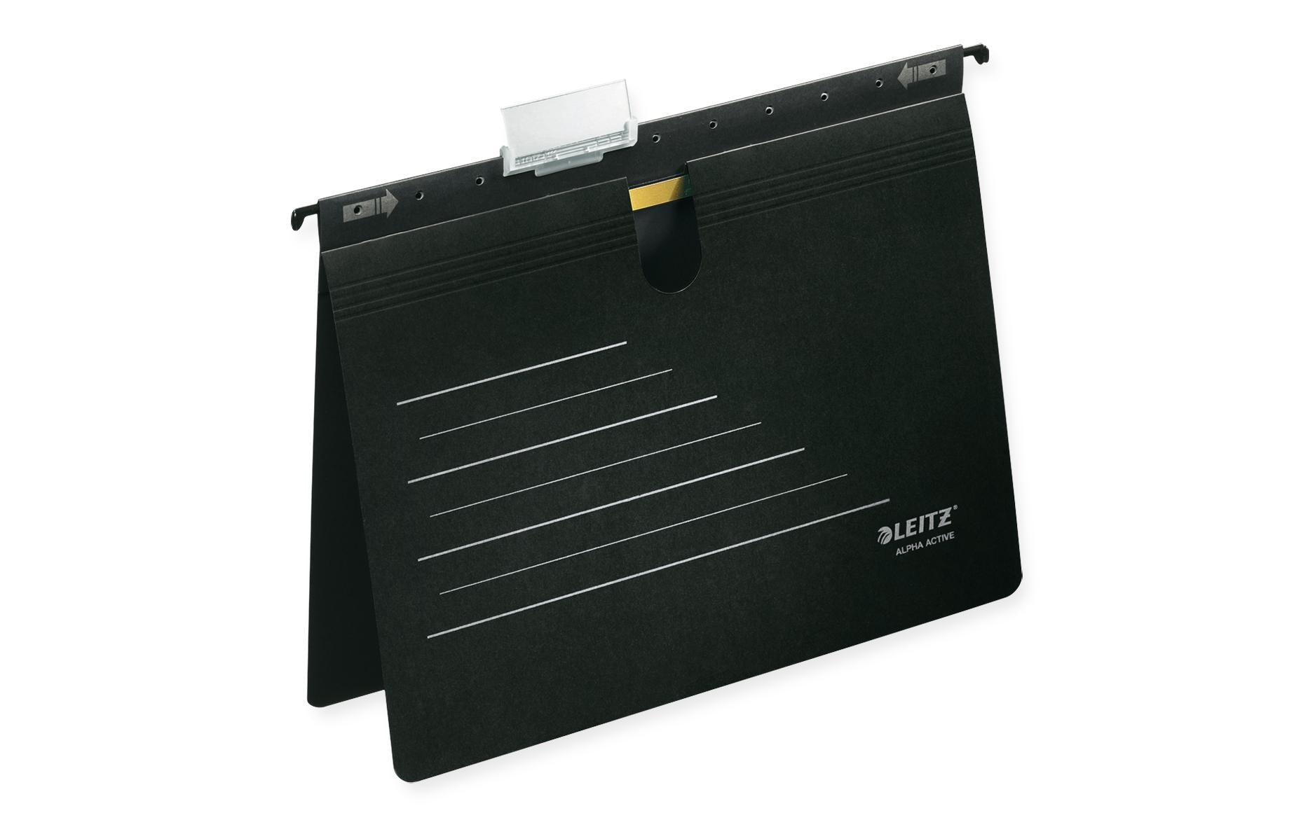Leitz Hängeregister Alpha Active mit Heftmechanik Schwarz, 5 Stück