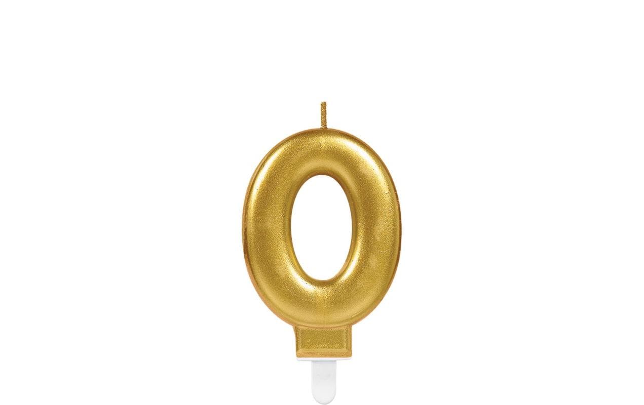 Amscan Zahlenkerze Nummer 0, 1 Stück