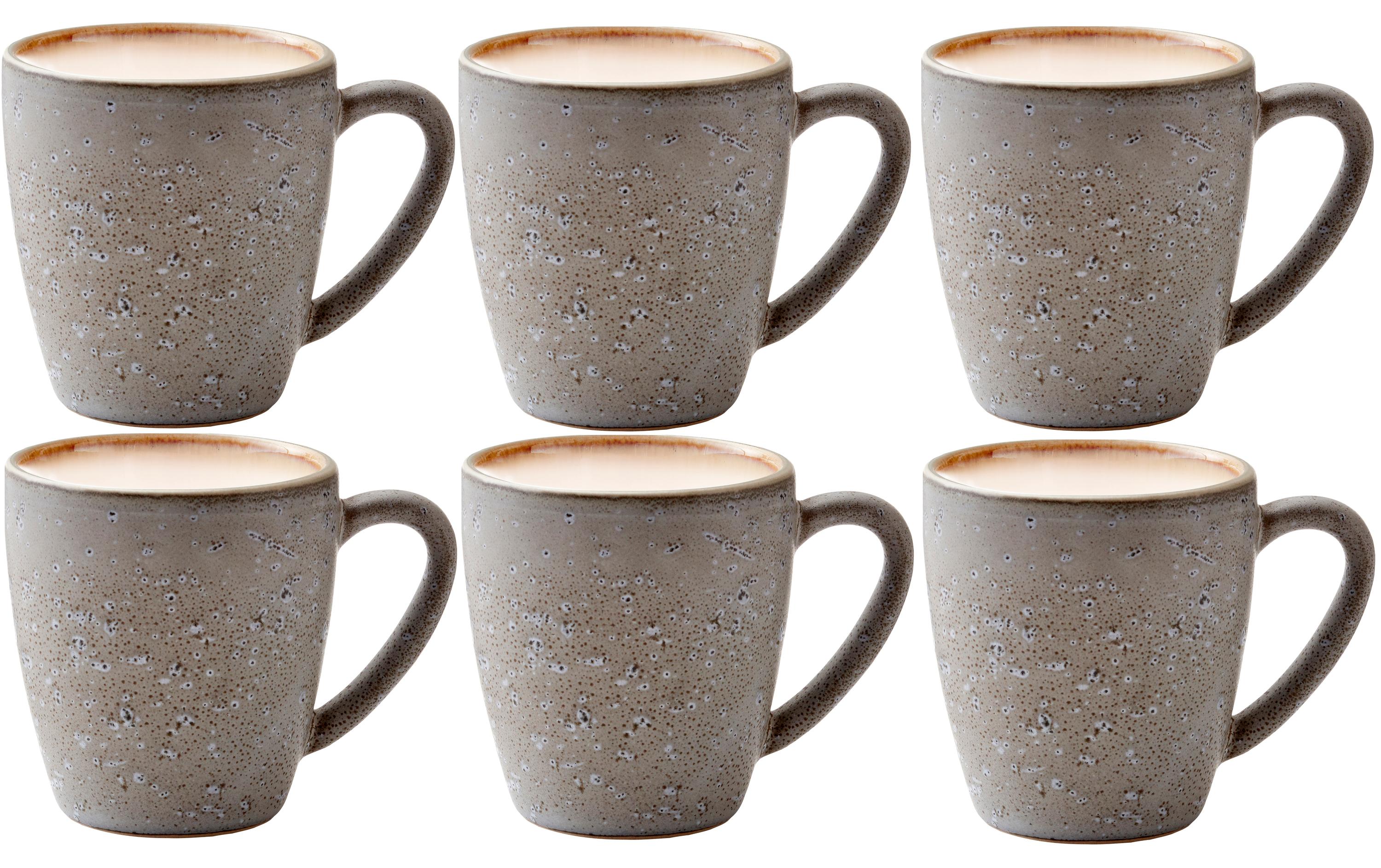 Bitz Kaffeetasse 190 ml, 6 Stück, Grau/Crème