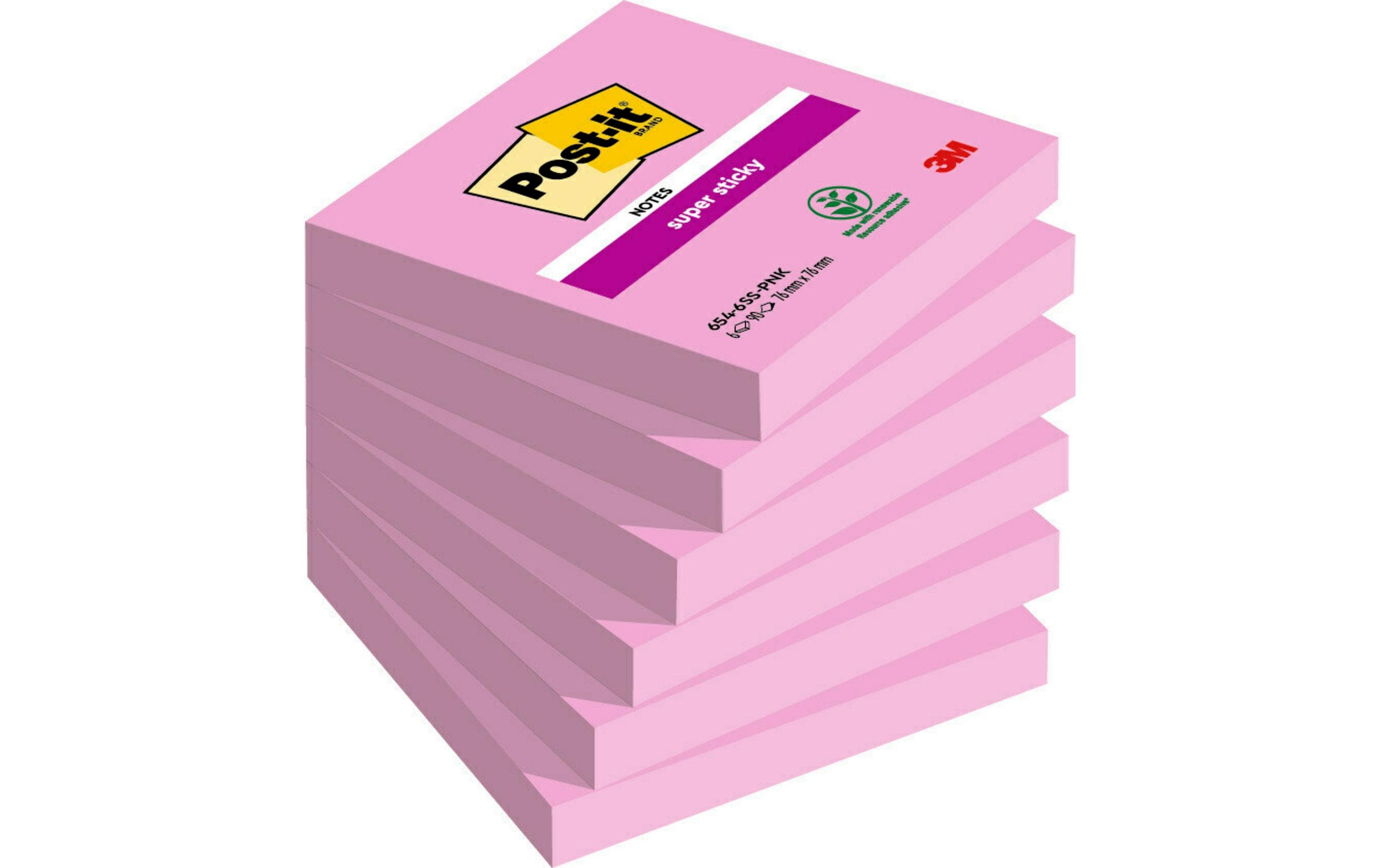 Post-it Notizzettel Super Sticky Tropical Pink 76 x 76 mm