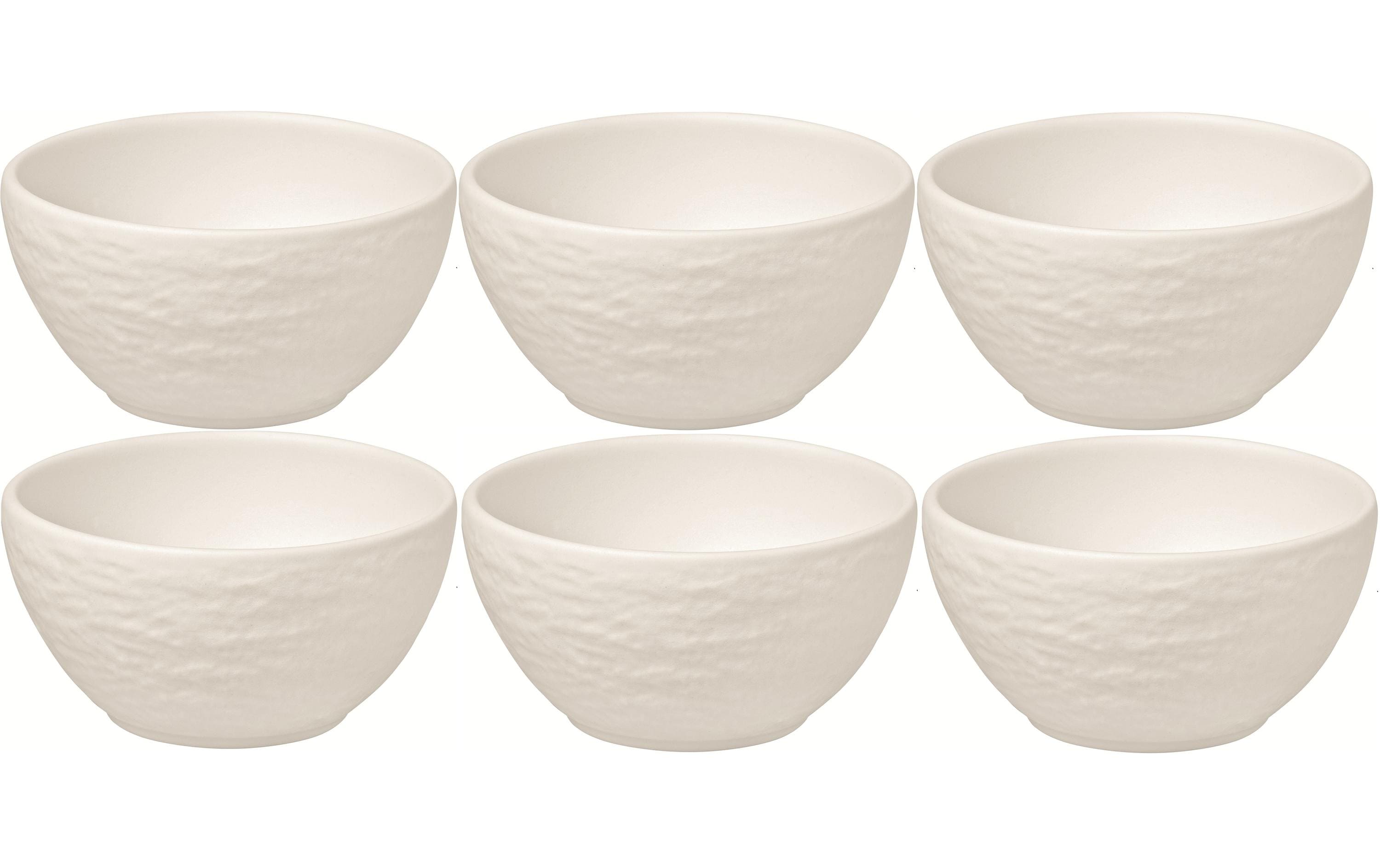 Villeroy & Boch Snackschale Manufacture Rock 7.7 cm, 6 Stück, Weiss