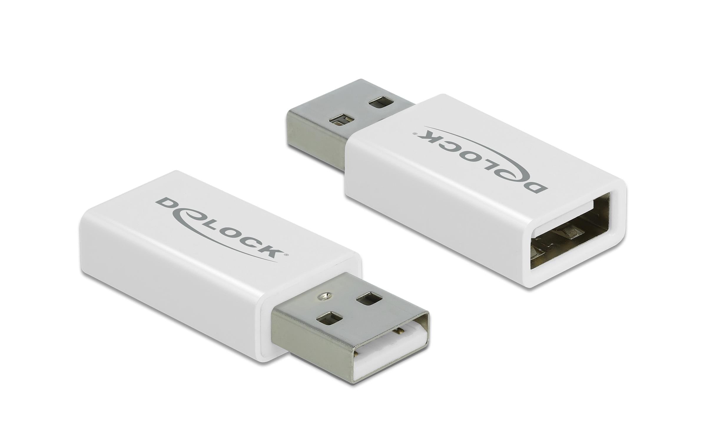 Delock USB-Adapter 2.0, Datenblocker USB-A Stecker - USB-A Buchse