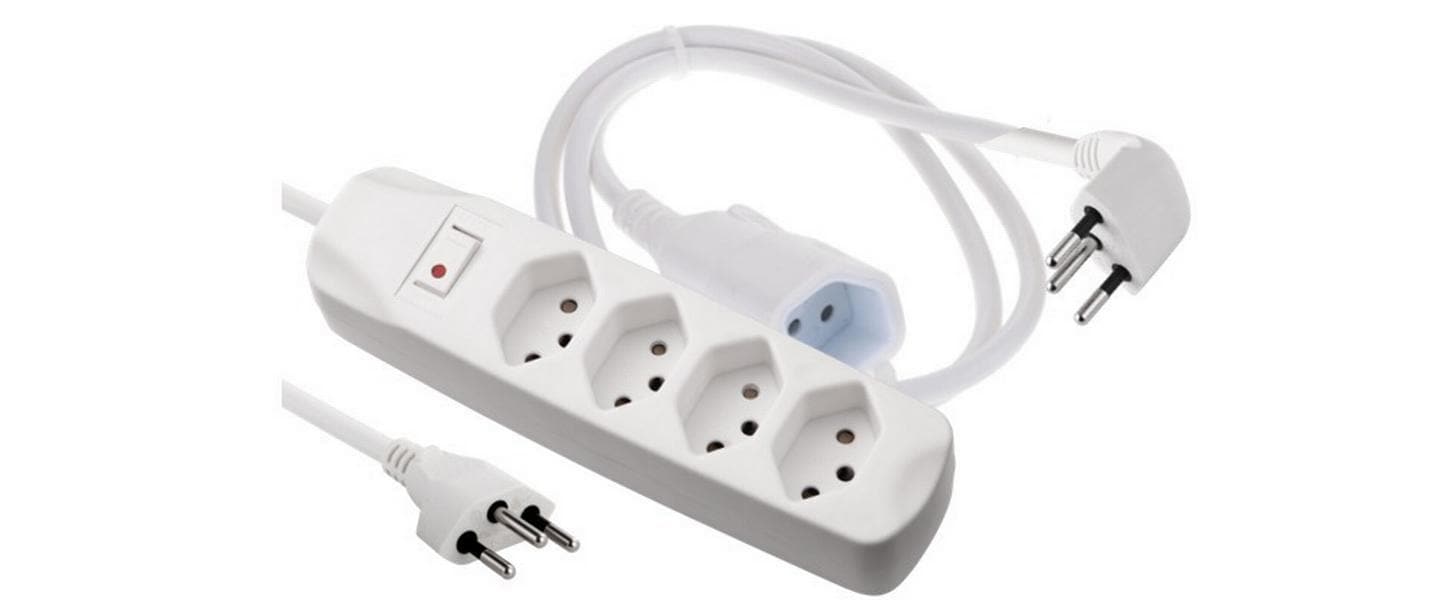 Schönenberger Steckdosenleiste 4x T13, mit Stecker/Verlängerung