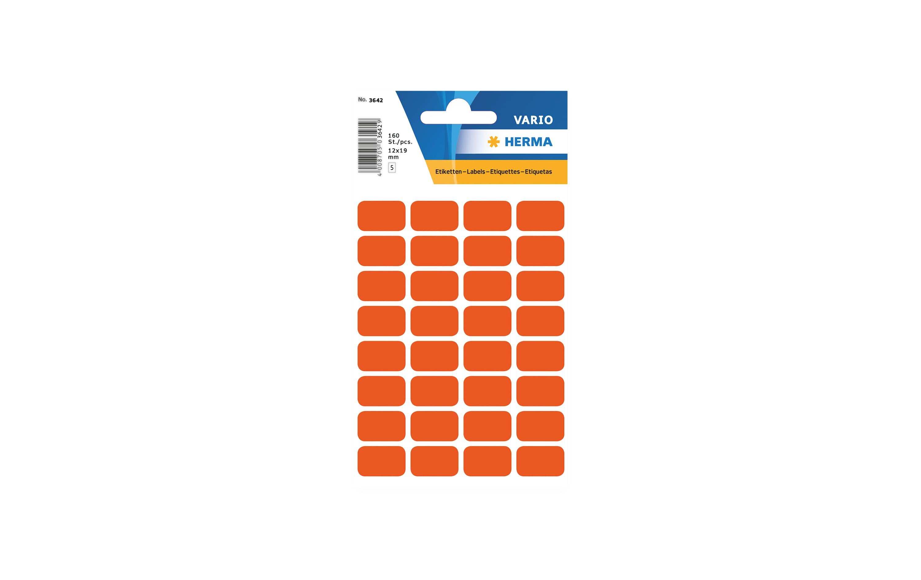 Herma Stickers Vielzweck-Etiketten 1.2 x 1.9 cm, 160 Etiketten, Rot
