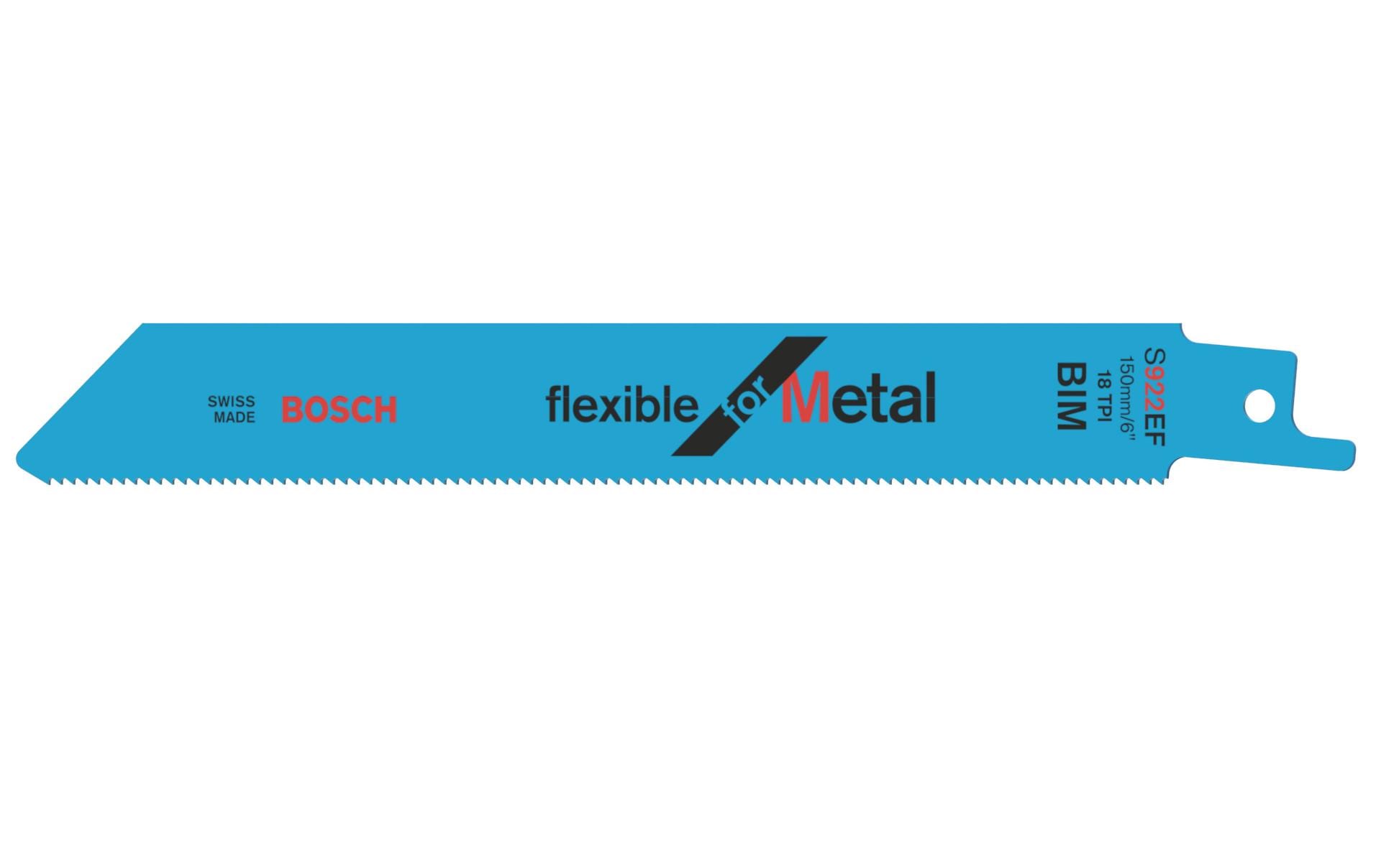 Bosch Professional Säbelsägeblatt S 922 EF Flexible for Metal, 5 Stück