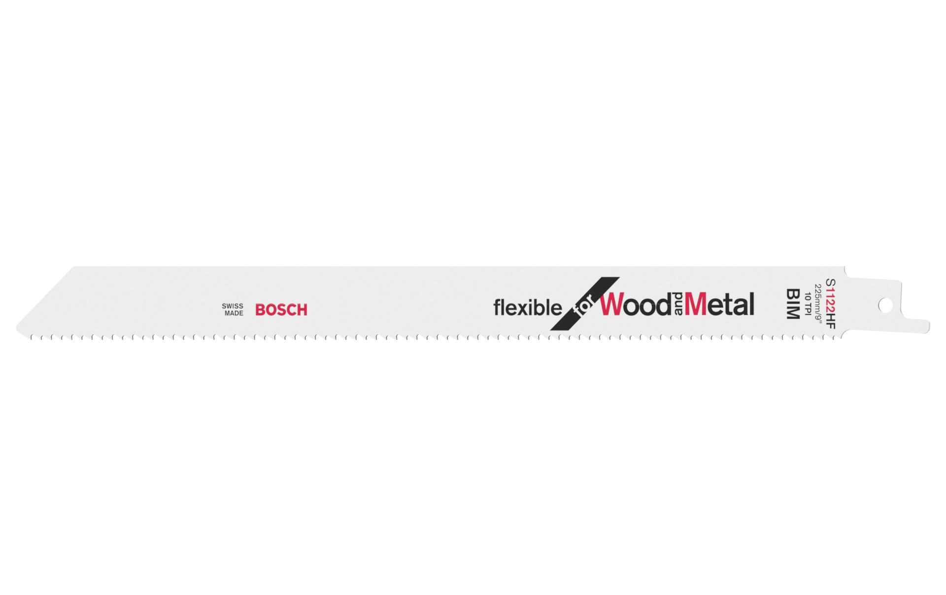 Bosch Professional Säbelsägeblatt S 1122 HF Flexible Wood and Metal, 5 Stück