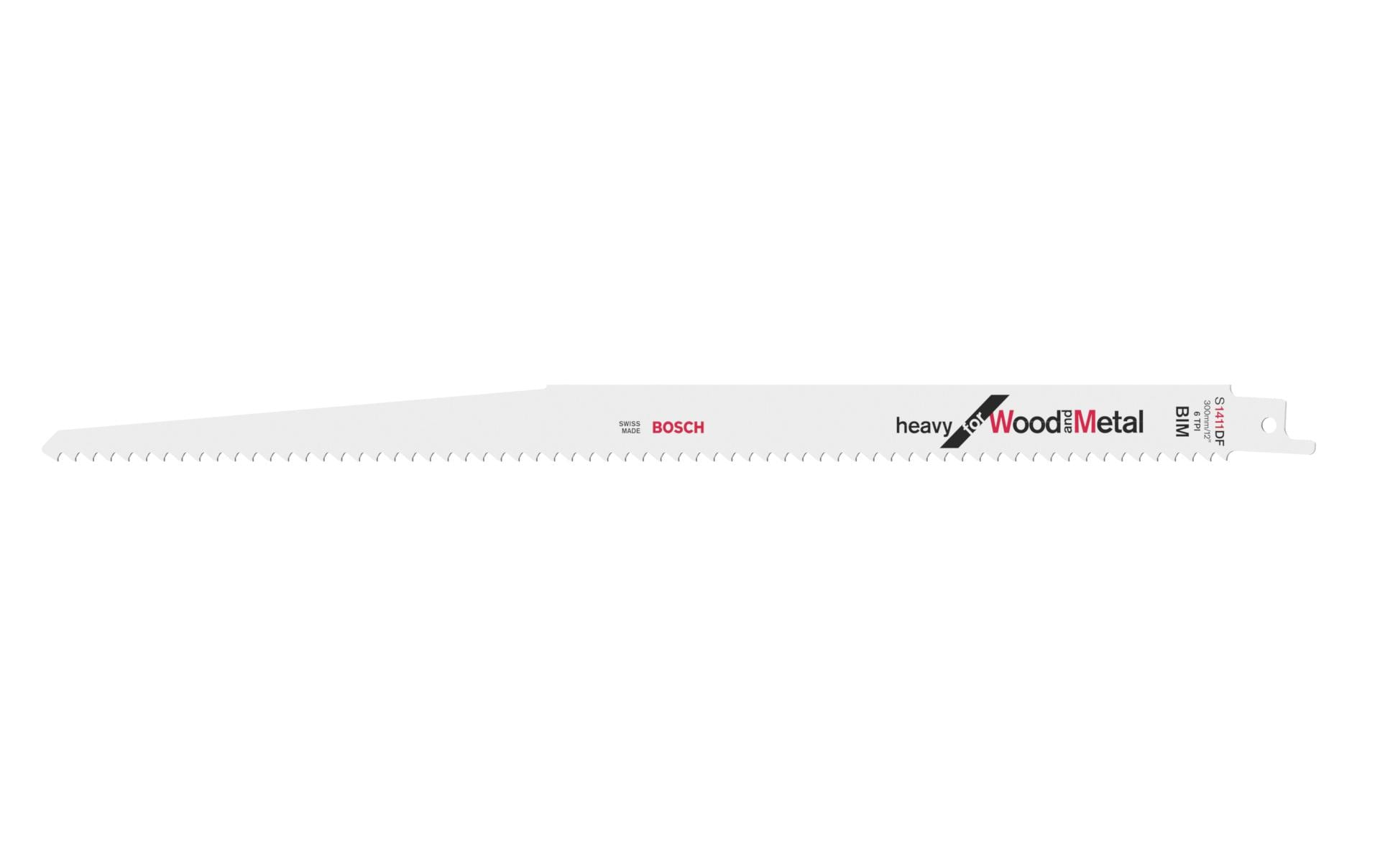 Bosch Professional Säbelsägeblatt S 1411 DF Heavy Wood and Metal, 5 Stück
