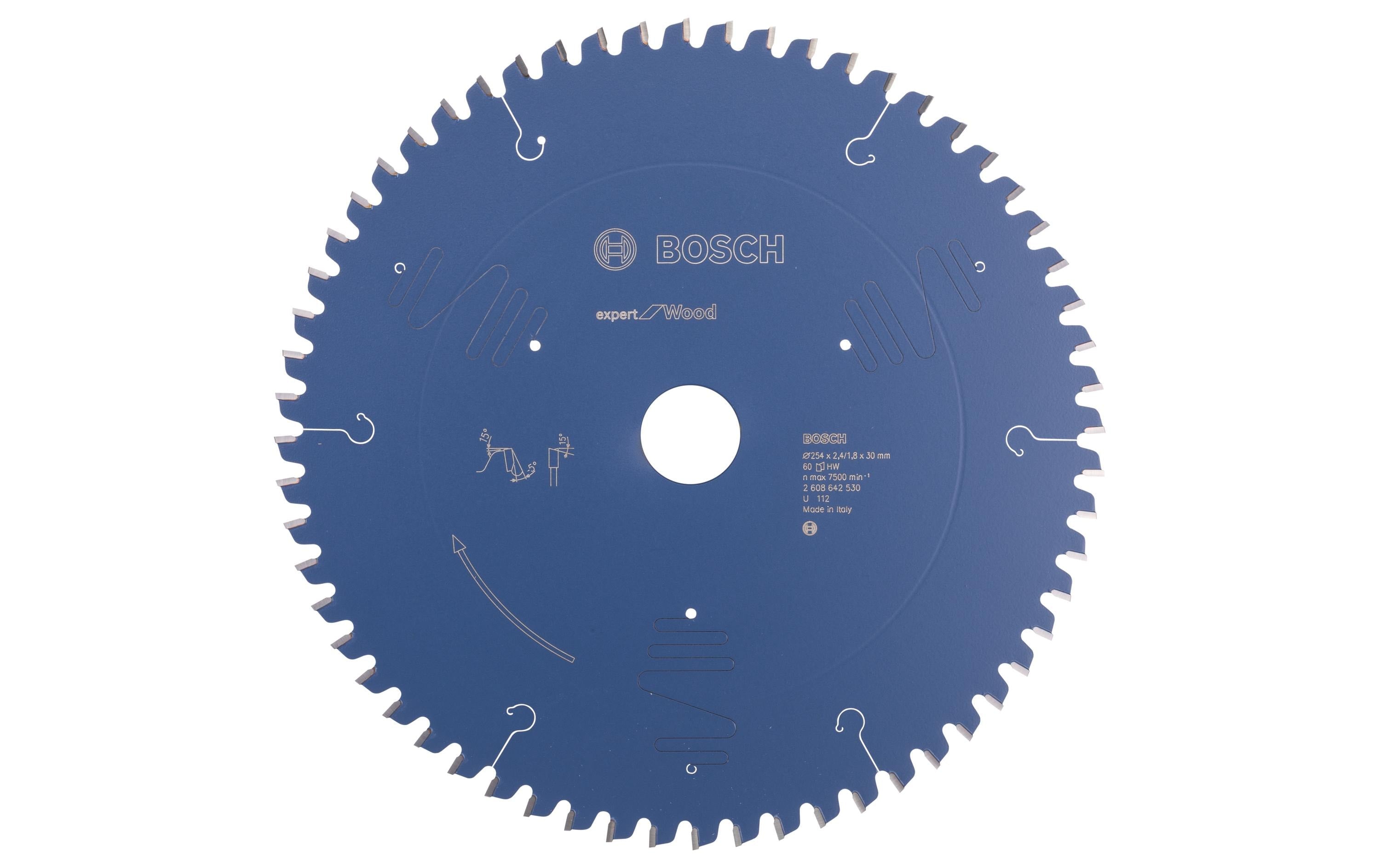 Bosch Professional Kreissägeblatt Expert for Wood, 254 x 30 x 2.4 mm, Z 60
