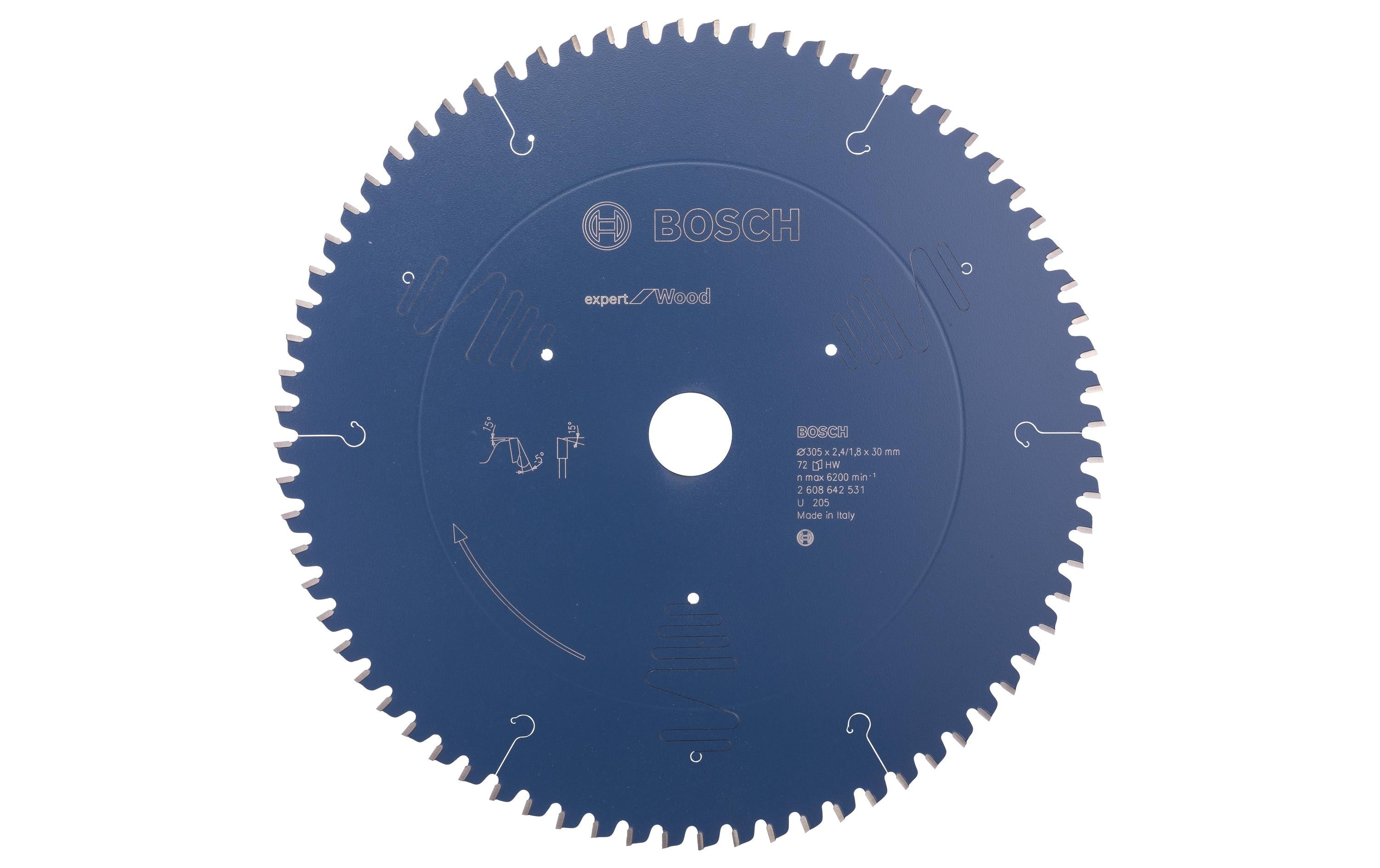 Bosch Professional Kreissägeblatt Expert for Wood, 305 x 30 x 2.4 mm, Z 72