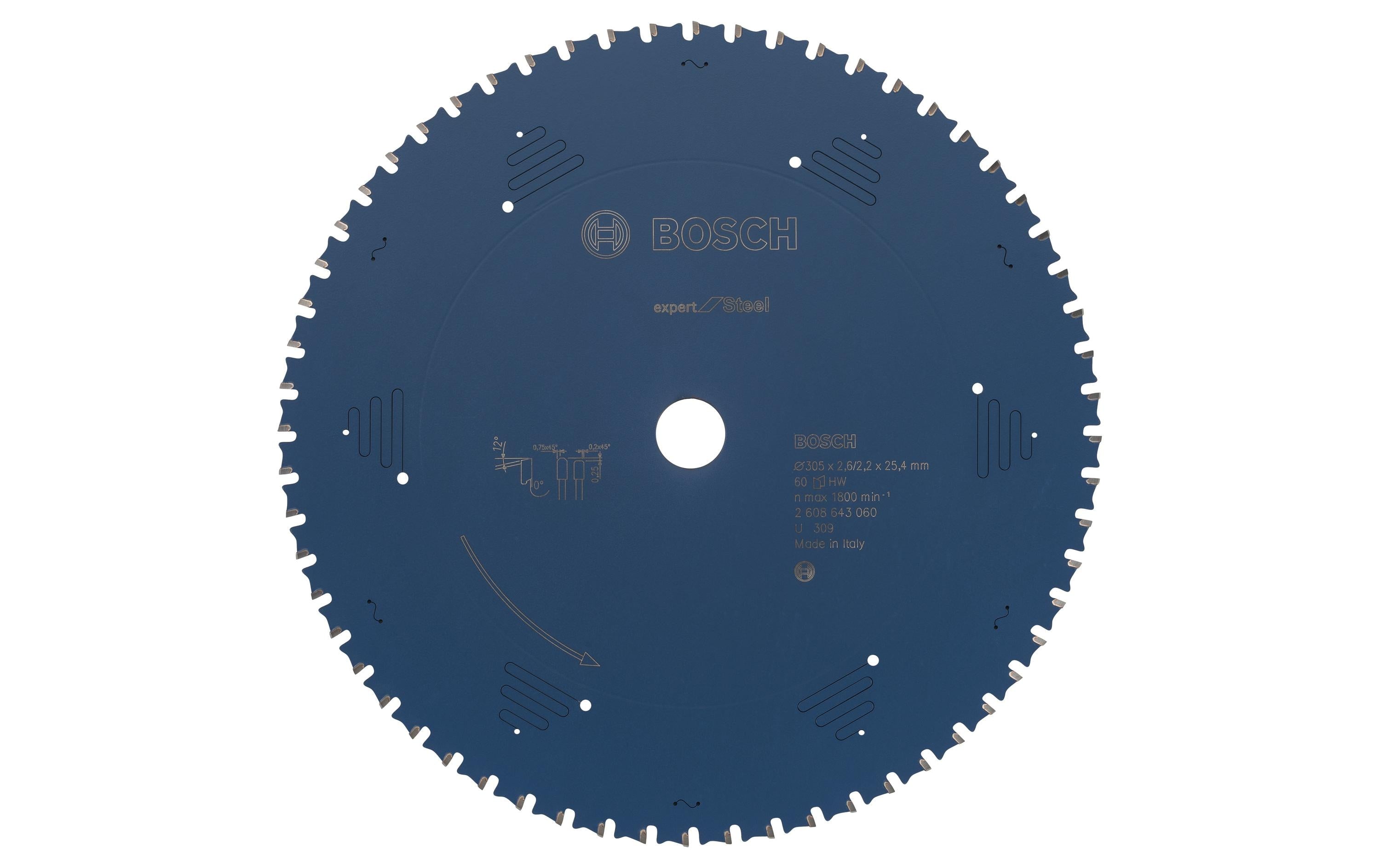 Bosch Professional Kreissägeblatt Expert for Steel 305 x 25.4 x 2.6 mm, Z 60