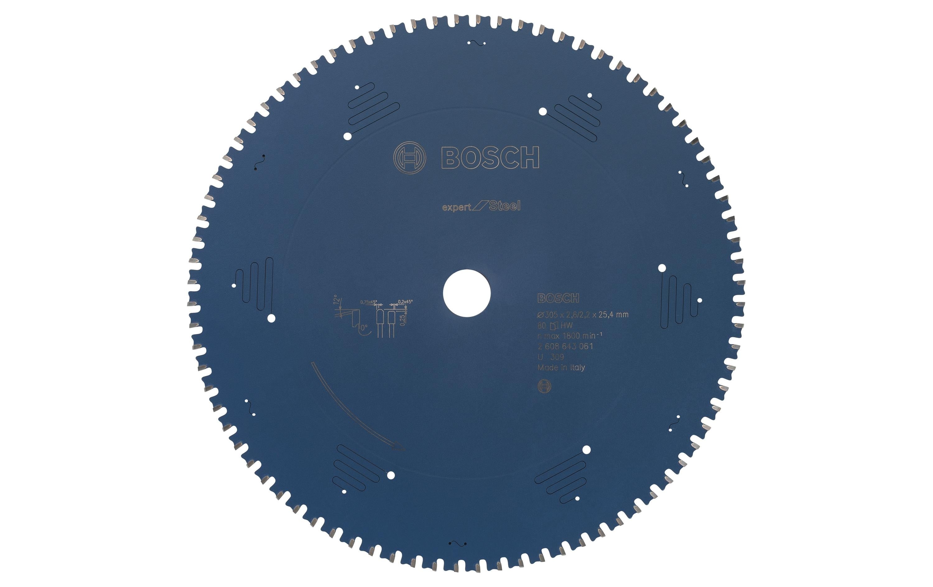 Bosch Professional Kreissägeblatt Expert for Steel, 305 x 25.4 x 2.6 mm, Z 80