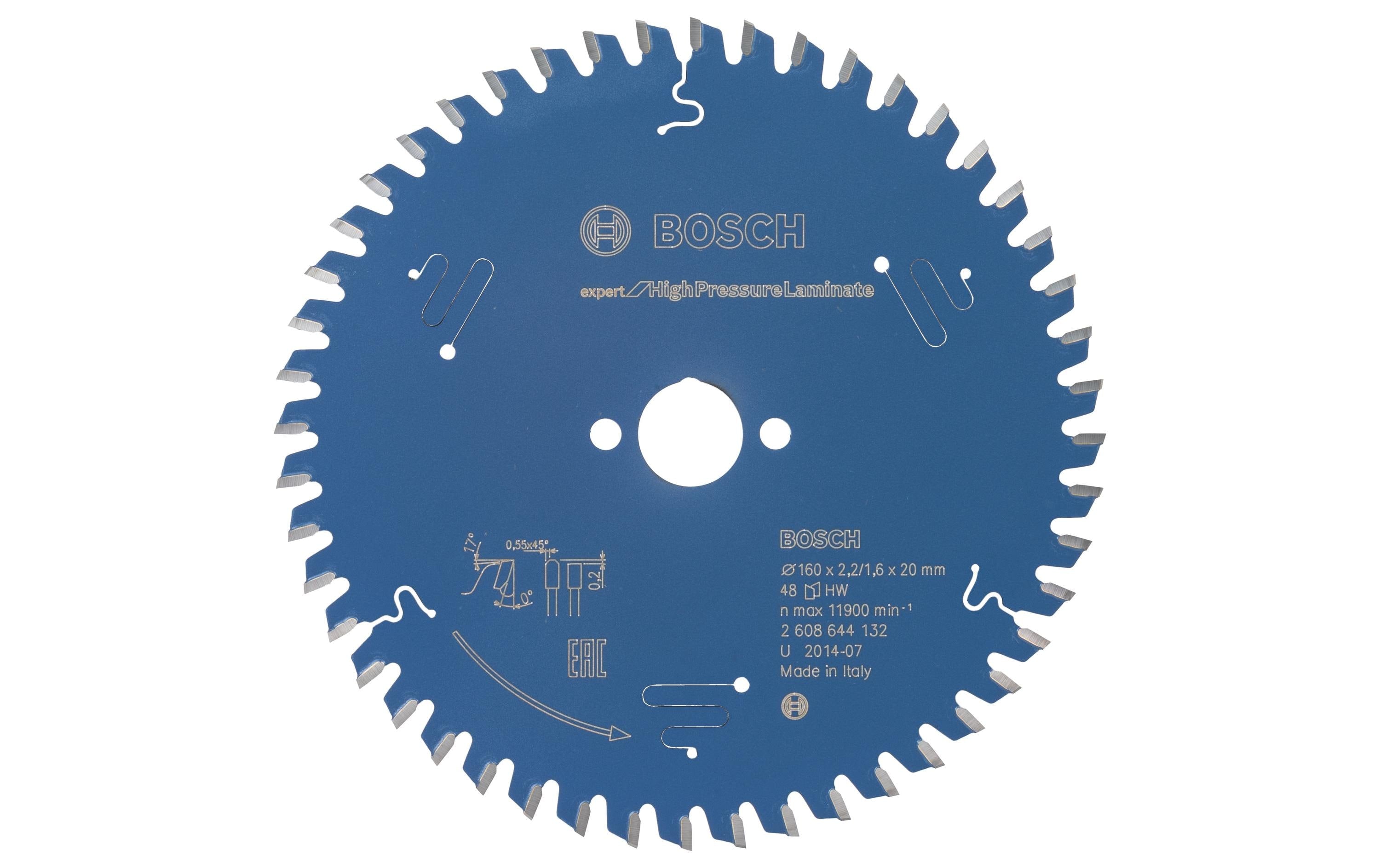 Bosch Professional Kreissägeblatt Expert for HPL, 160 x 20 x 2.2 mm, Z 48