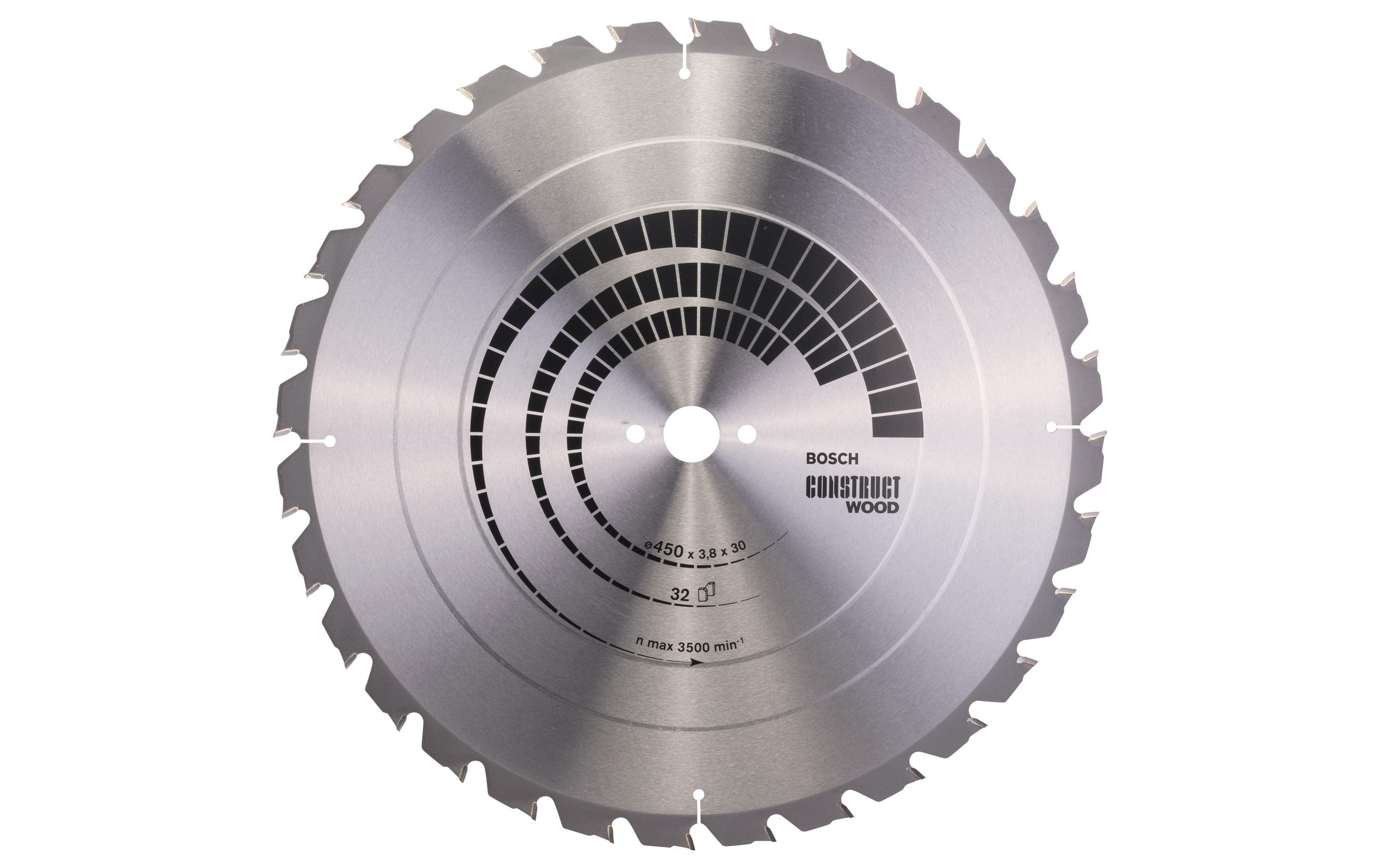 Bosch Professional Kreissägeblatt Construct Wood, 450 x 30 x 3.8 mm, Z 32