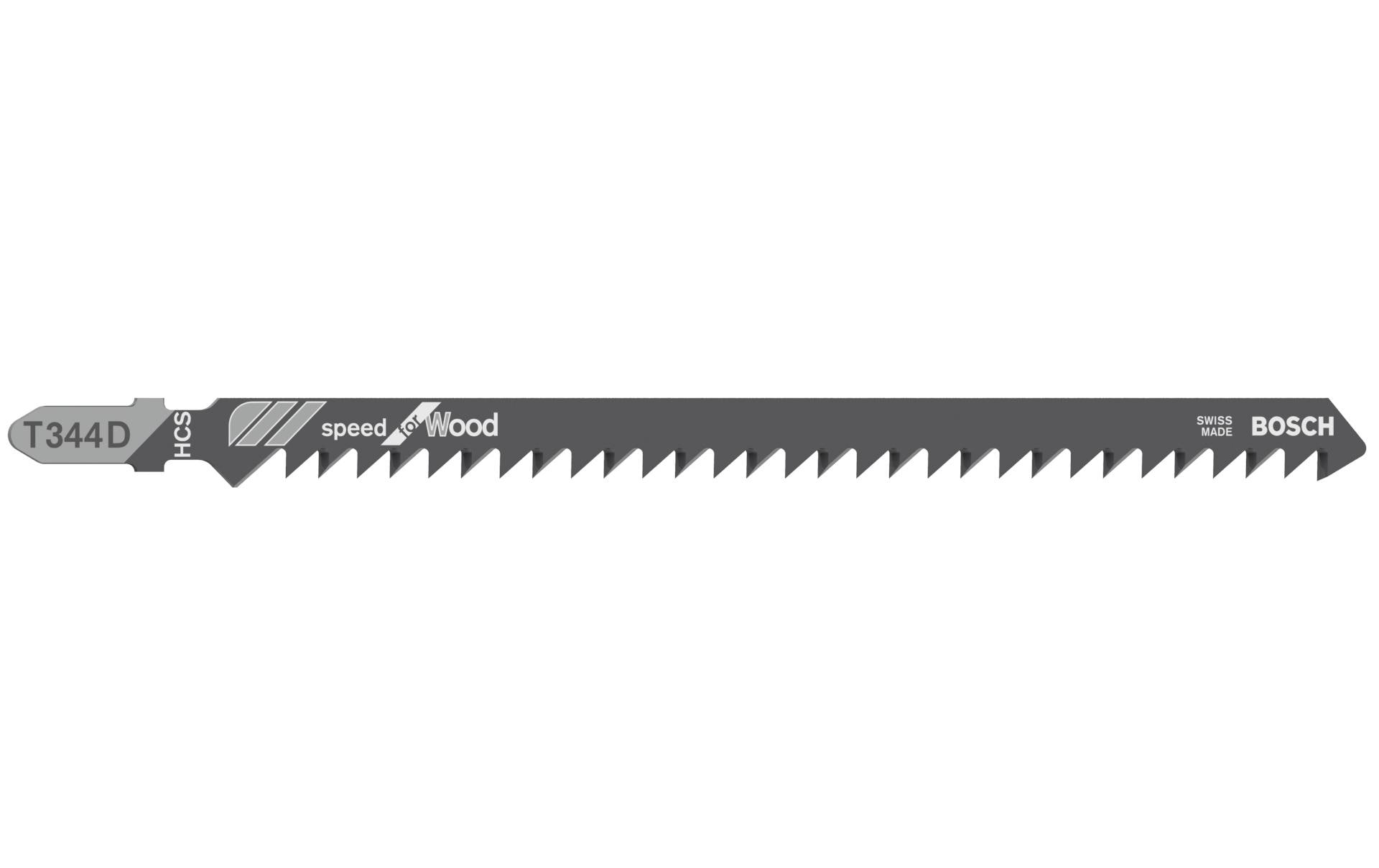 Bosch Professional Stichsägeblatt T 344 D Speed for Wood, 5 Stück
