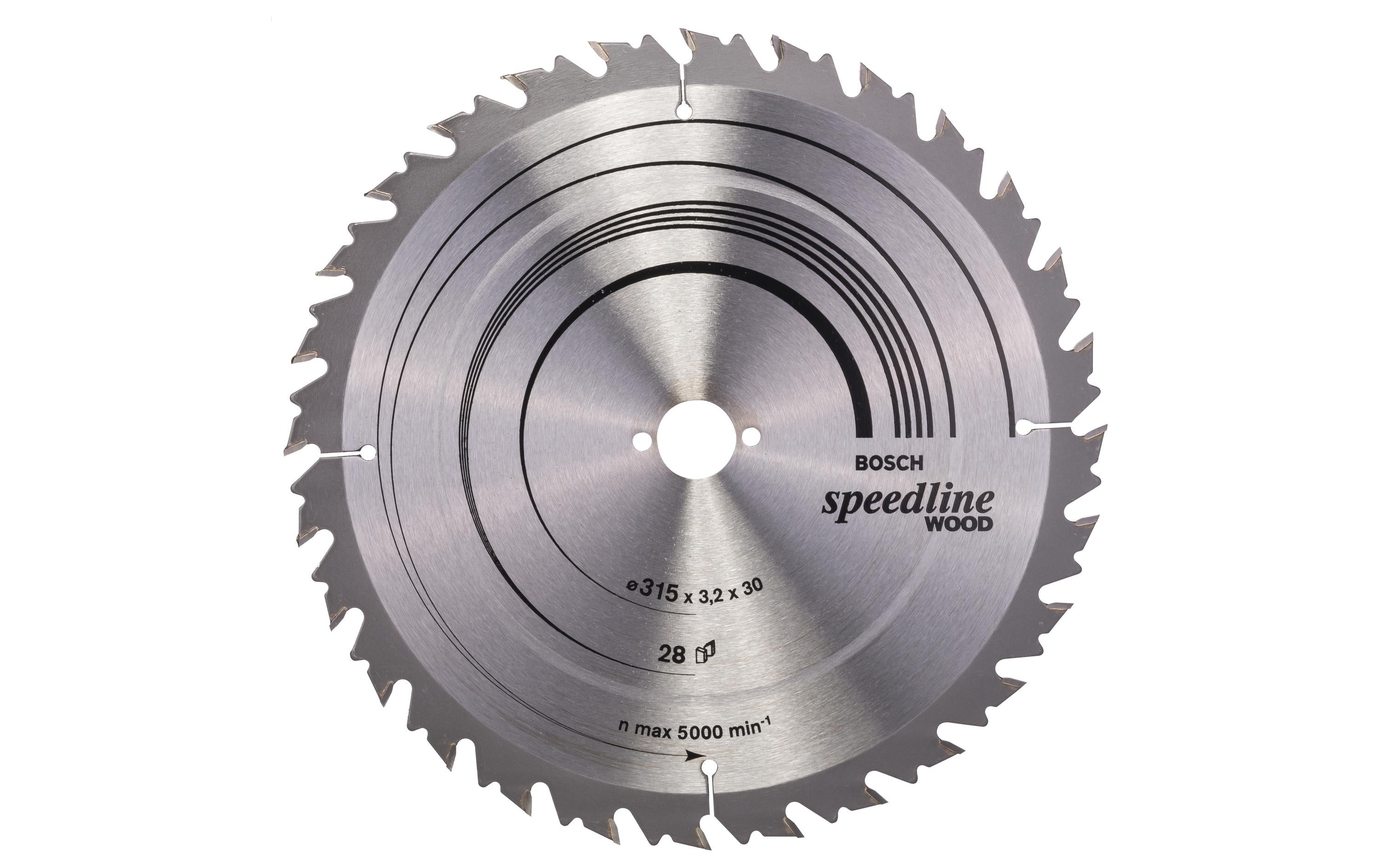 Bosch Professional Kreissägeblatt Speedline Wood, 315 x 30 x 3.2 mm, Z 28