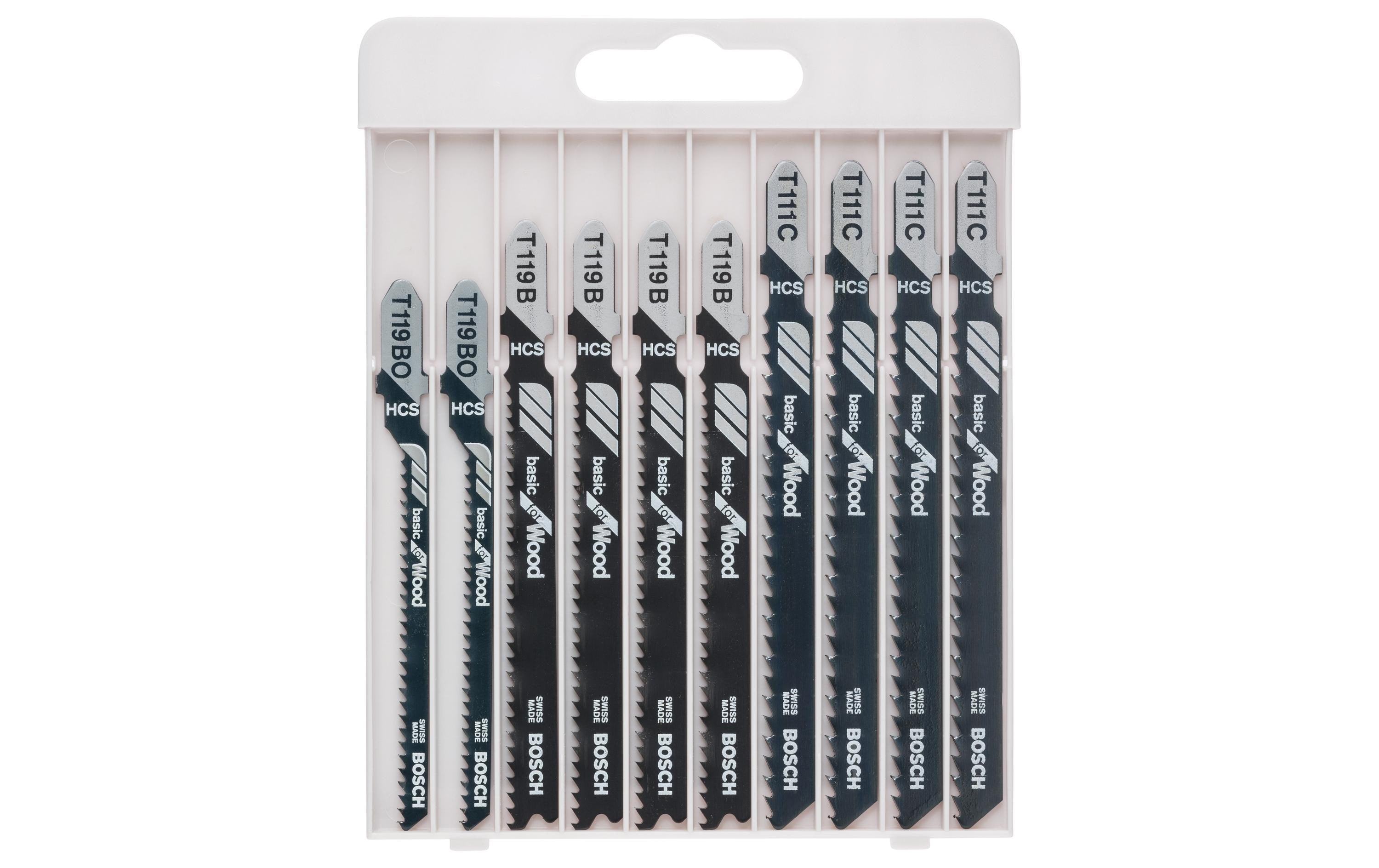 Bosch Professional Stichsägeblätter-Set Basic for Wood, 10-teilig