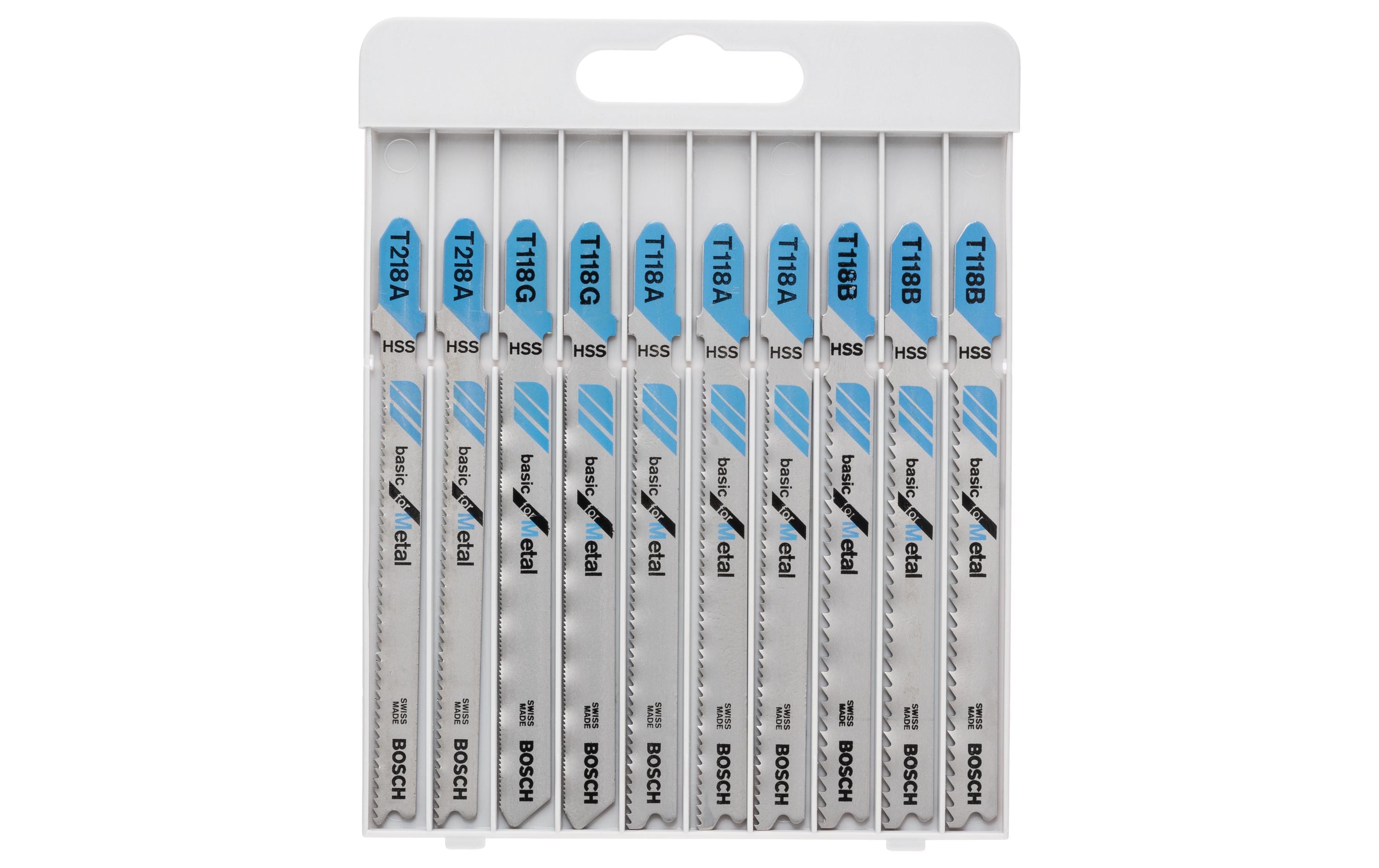 Bosch Professional Stichsägeblätter-Set Basic for Metal, 10-teilig