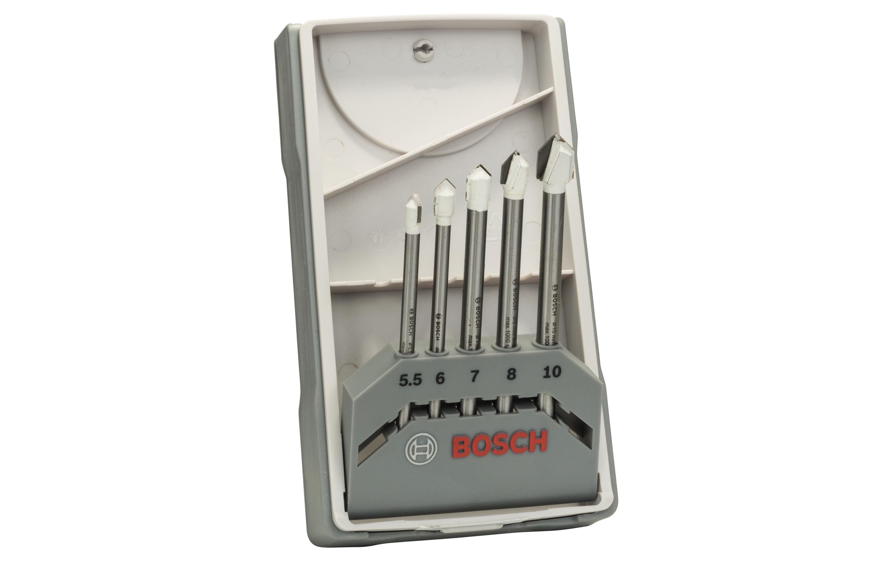 Bosch Professional Fliesenbohrer-Set CYL-9 Ceramic, 5.5 - 10 mm, 5-teilig