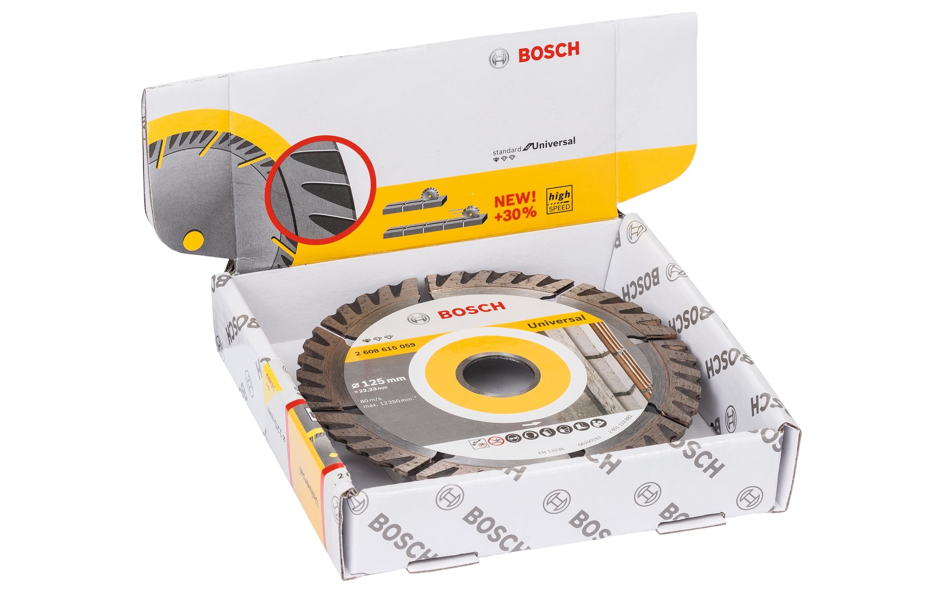 Bosch Professional Diamanttrennscheibe Standard for Universal 125 mm, 10 Stück