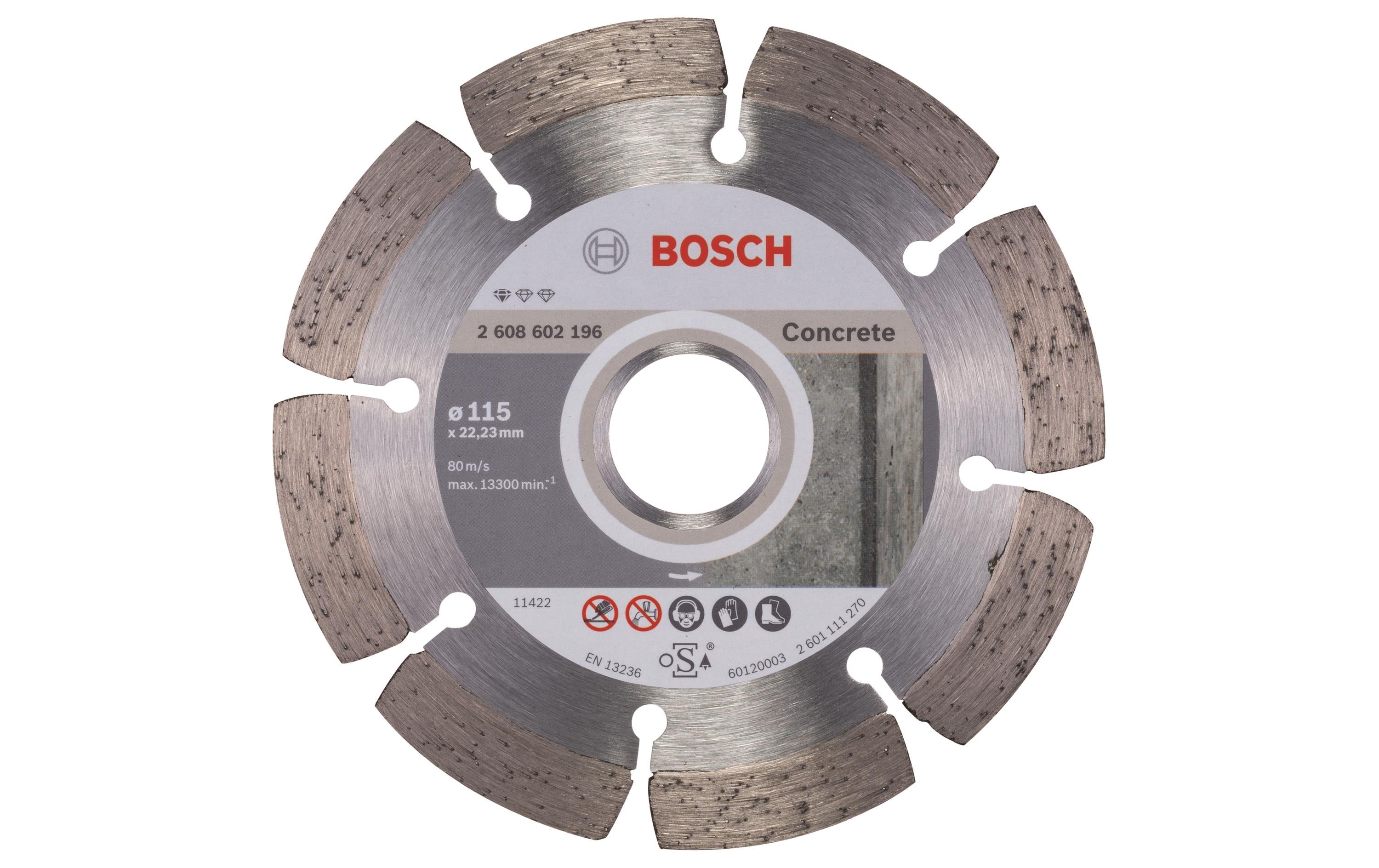 Bosch Professional Diamanttrennscheibe Standard for Concrete, 115 x 1.6 x 10 mm