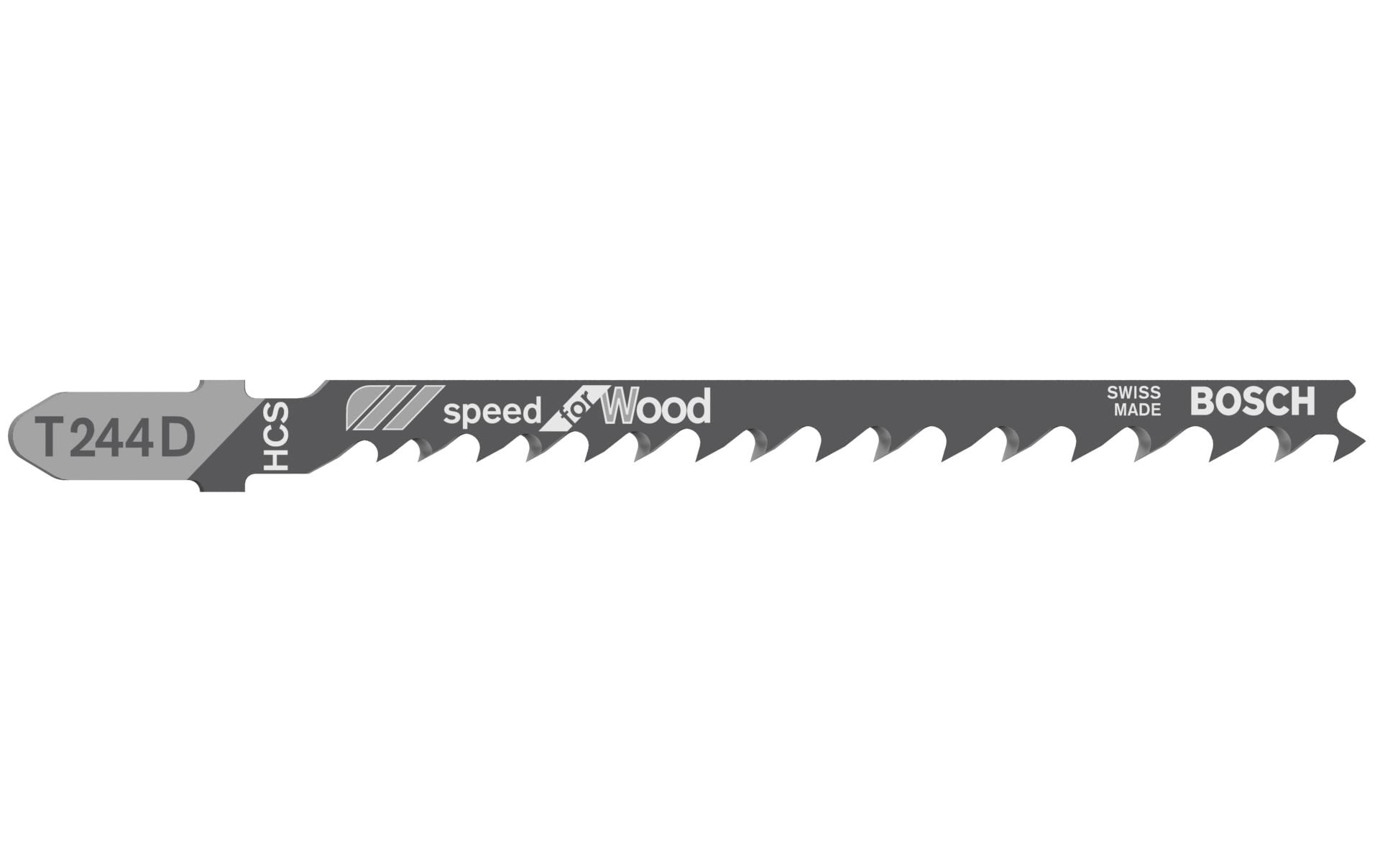 Bosch Professional Stichsägeblatt T 244 D Speed for Wood, 100 Stück