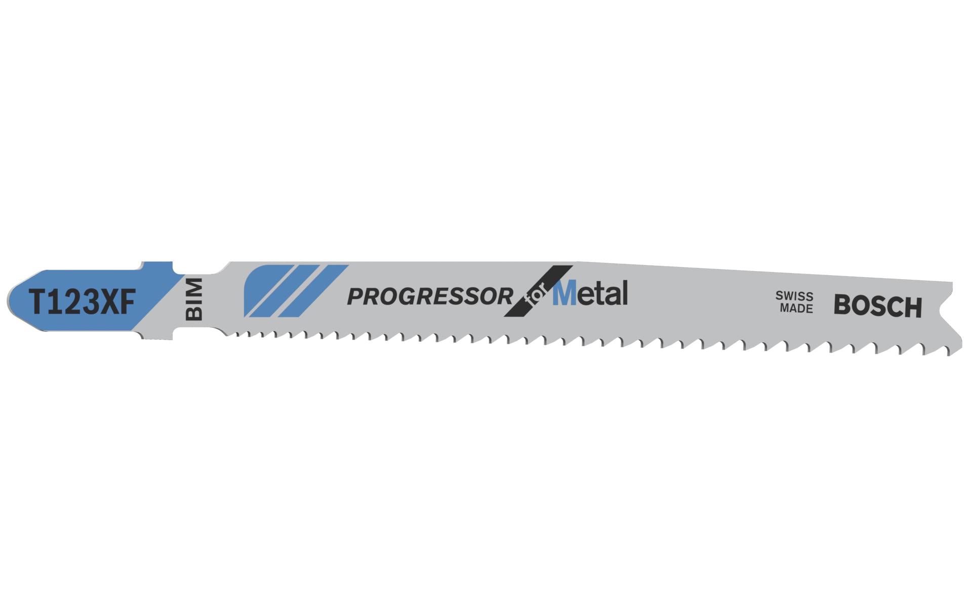 Bosch Professional Stichsägeblätter-Set T 123 XF Progressor for Metal, 5-teilig