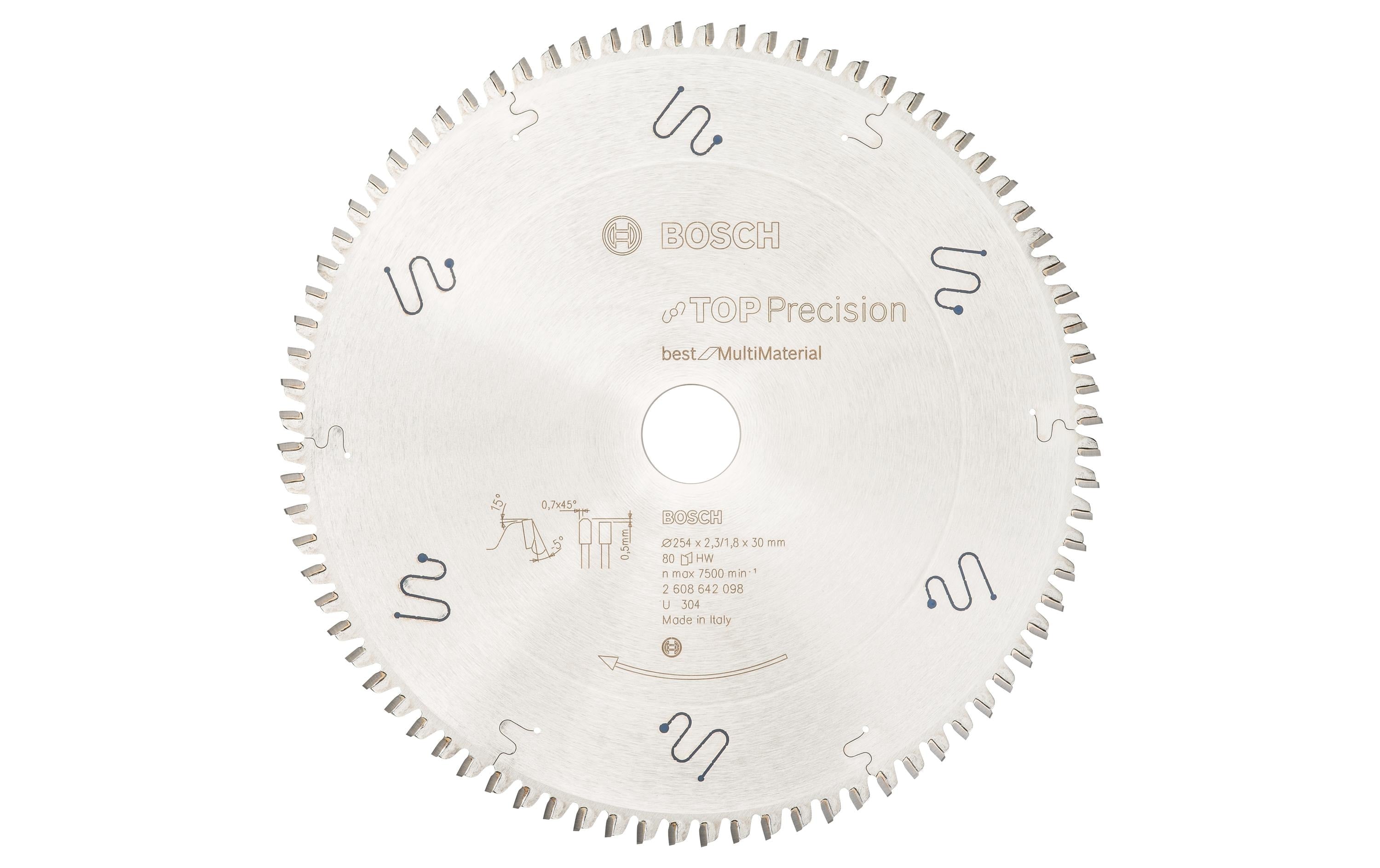 Bosch Professional Kreissägeblatt Best Multi Material, 254 x 30 x 2.3 mm, Z 80