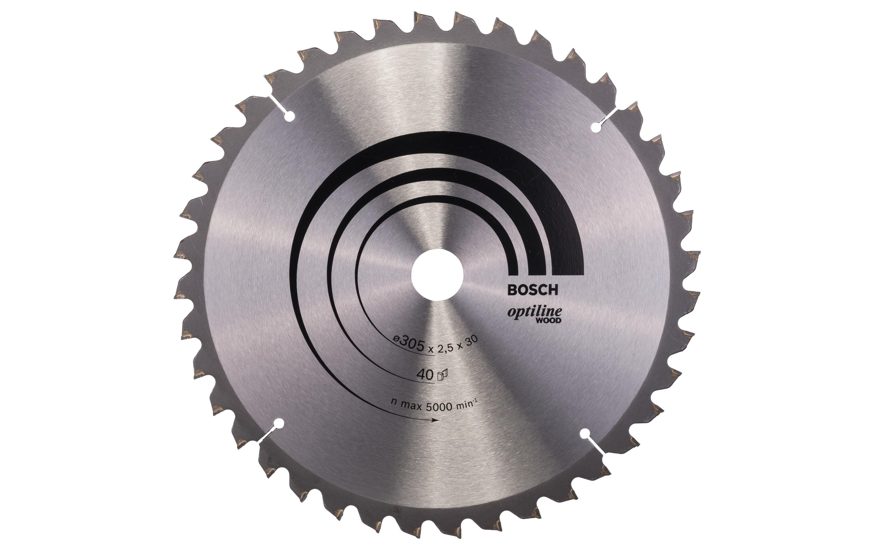 Bosch Professional Kreissägeblatt Optiline Wood, 305 x 30 x 2.5 mm, Z 40