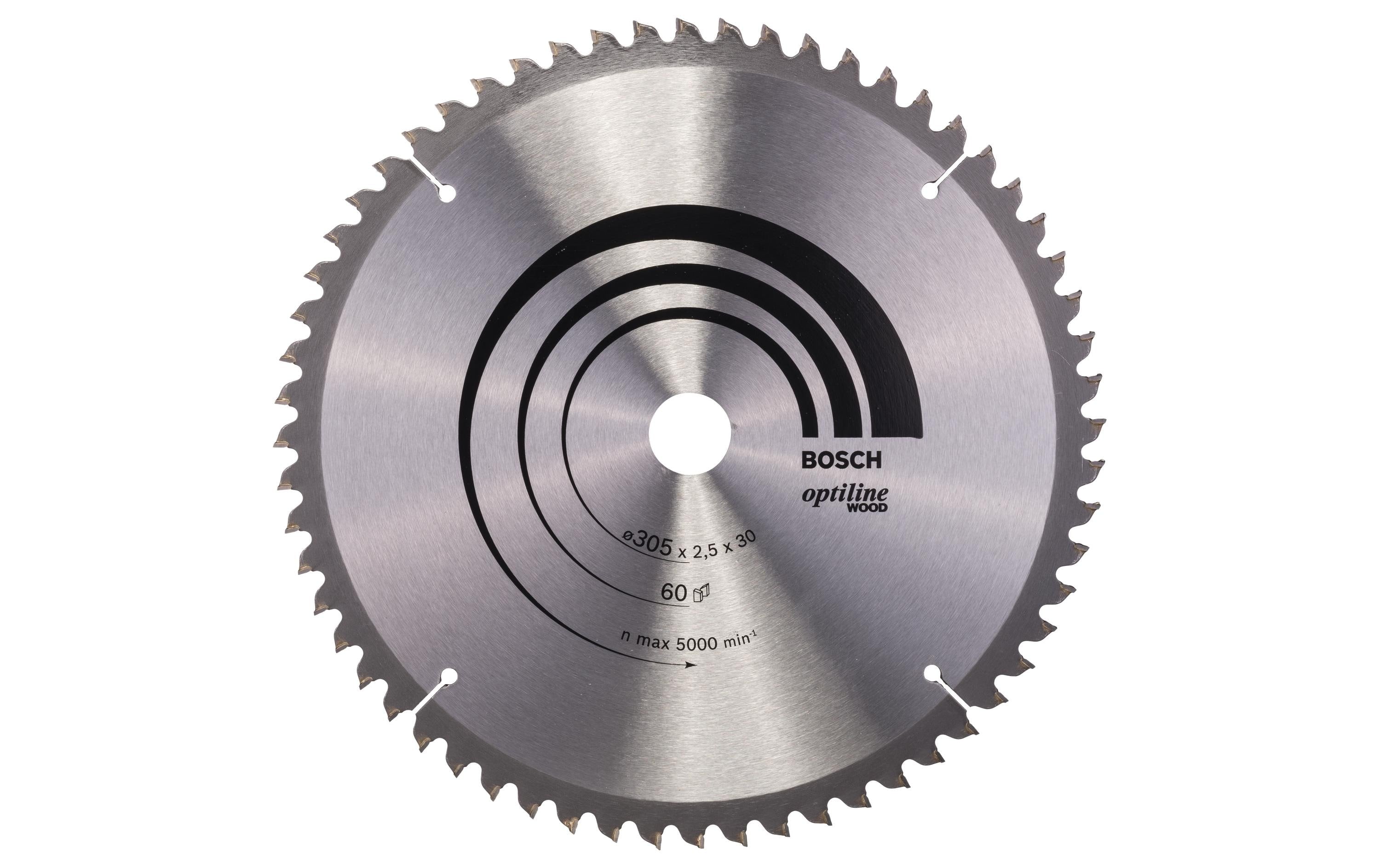 Bosch Professional Kreissägeblatt Optiline Wood, 305 x 30 x 2.5 mm, Z 60
