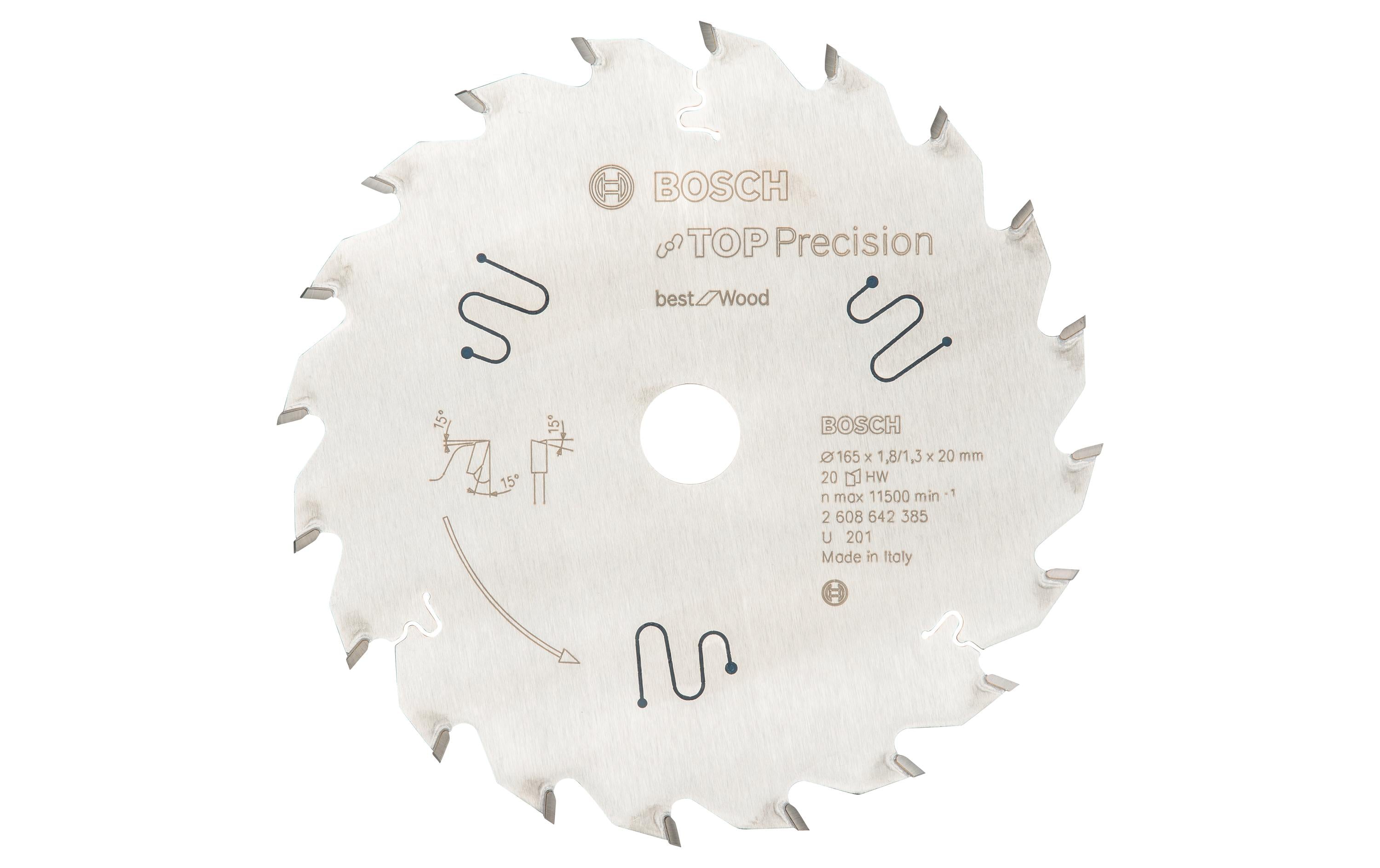 Bosch Professional Kreissägeblatt Best for Wood, 165 x 20 x 1.8 mm, Z 20