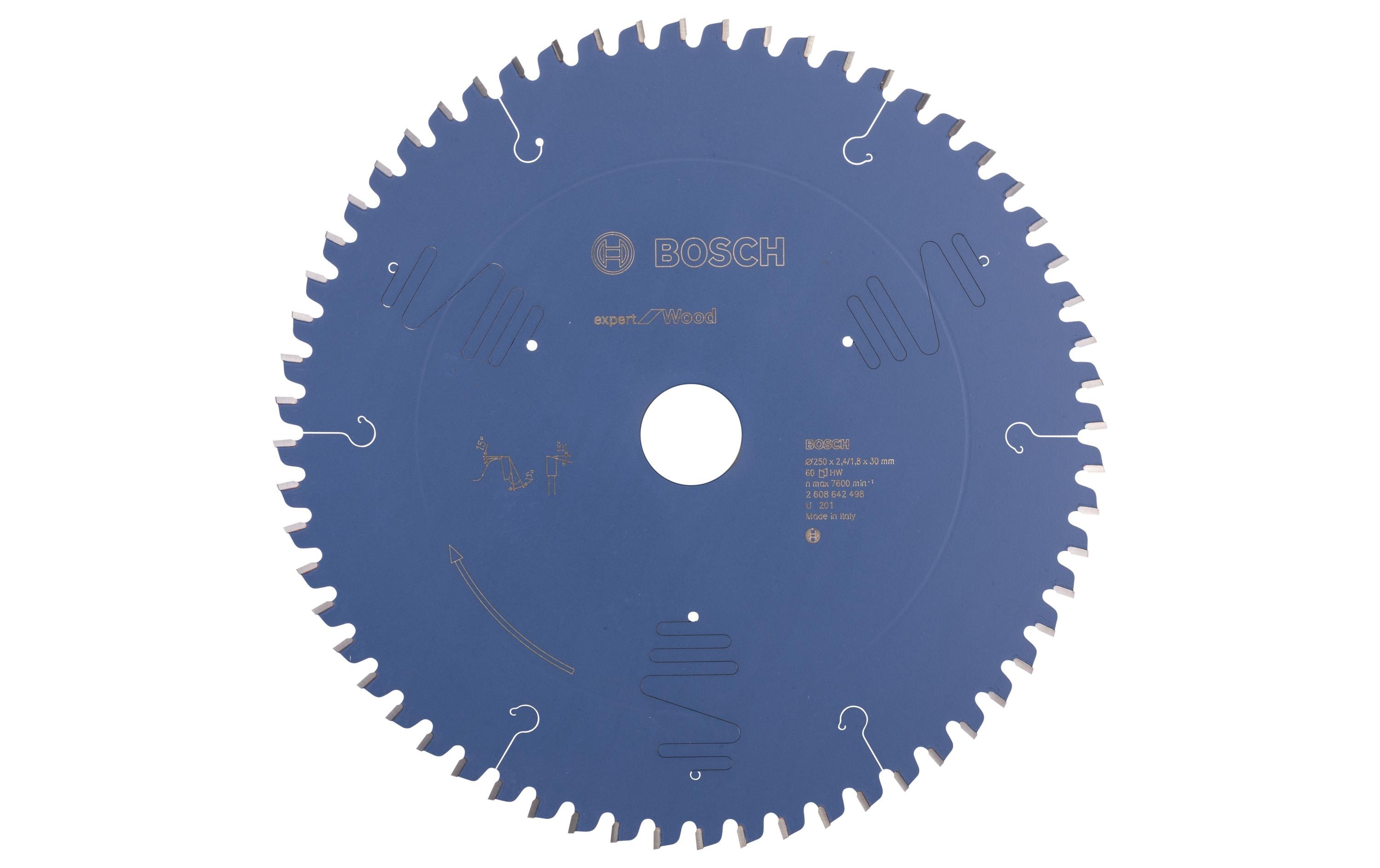 Bosch Professional Kreissägeblatt Expert for Wood, 250 x 30 x 2.4 mm, Z 60