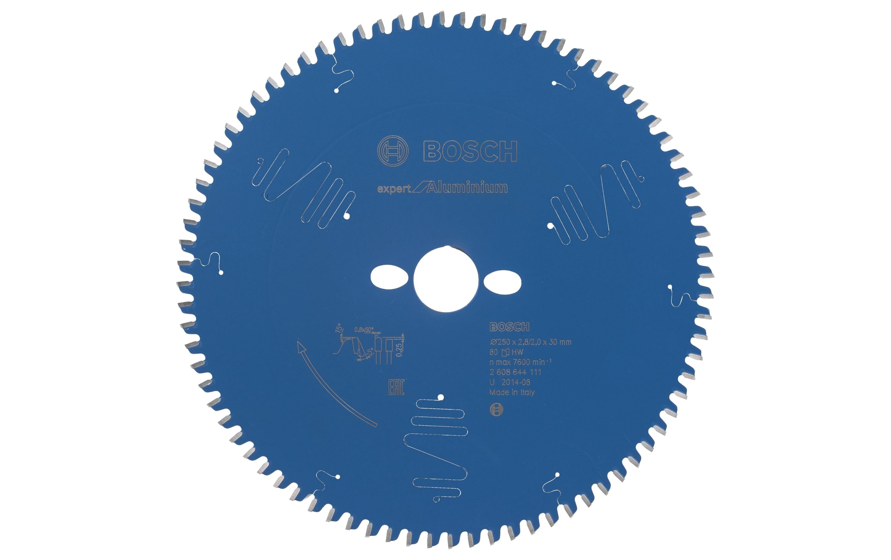 Bosch Professional Kreissägeblatt Expert Aluminium, 250 x 30 x 2.8 mm, Z 80