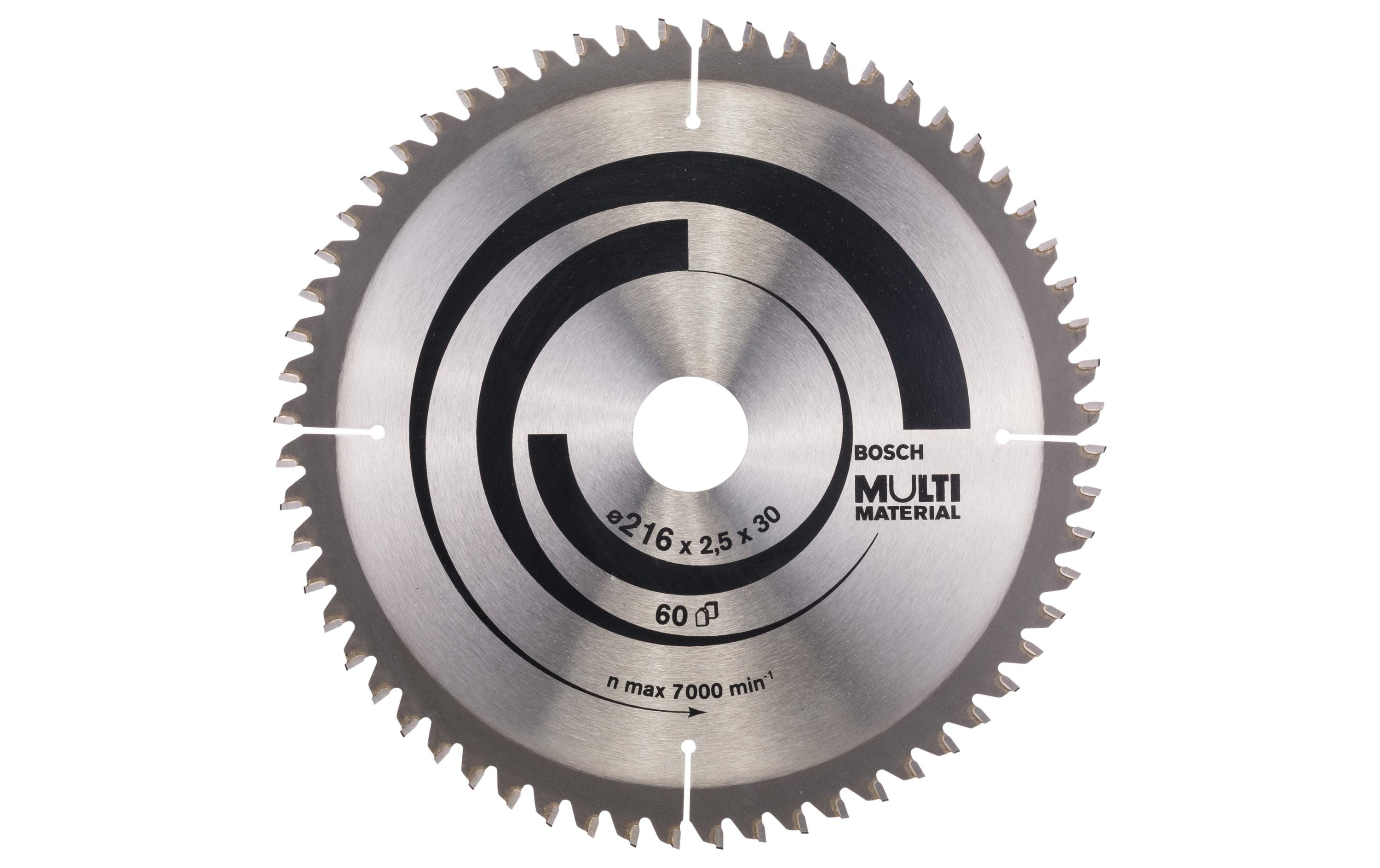 Bosch Professional Kreissägeblatt Multi Material, 216 x 30 x 2.5 mm, Z 60