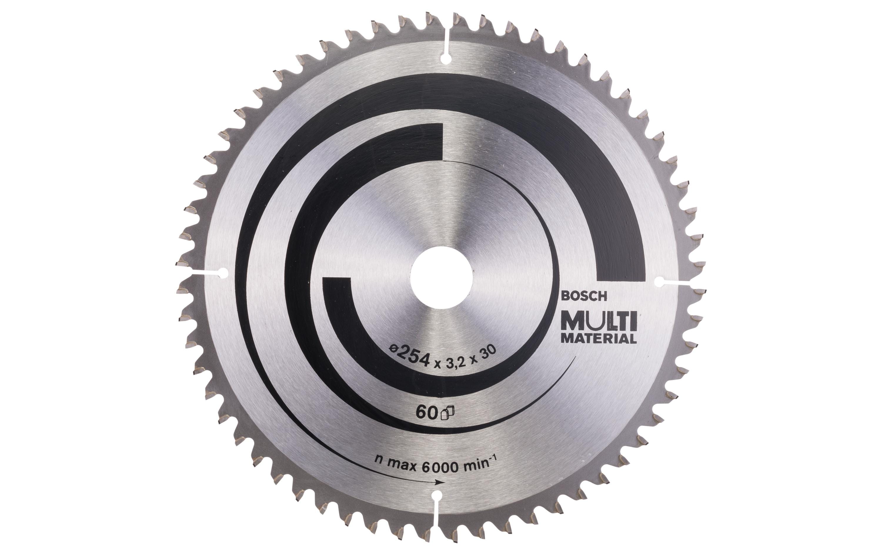 Bosch Professional Kreissägeblatt Multi Material, 254 x 30 x 3.2 mm, Z 60