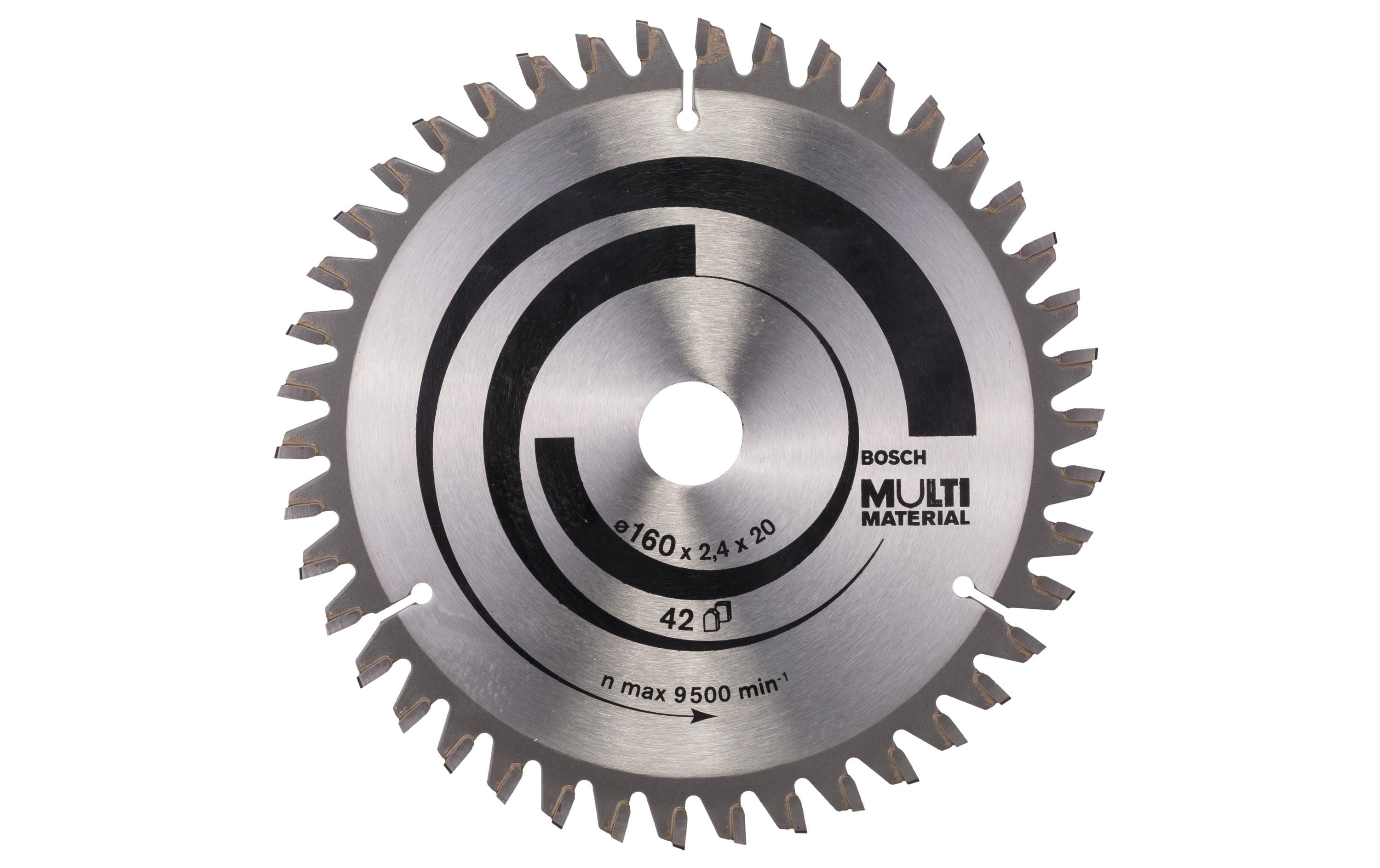 Bosch Professional Kreissägeblatt Multi Material, 160 x 20 x 2.4 mm, Z 42
